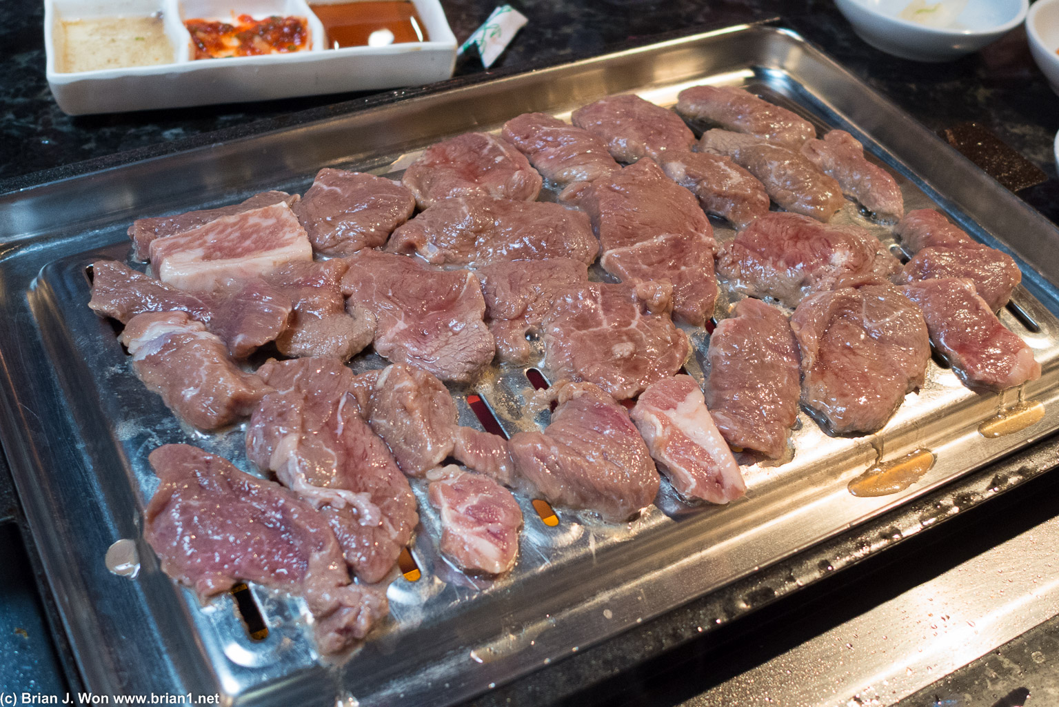 Galbi was... eh. Quality of meat was not os good, all the marinades were pretty sweet.