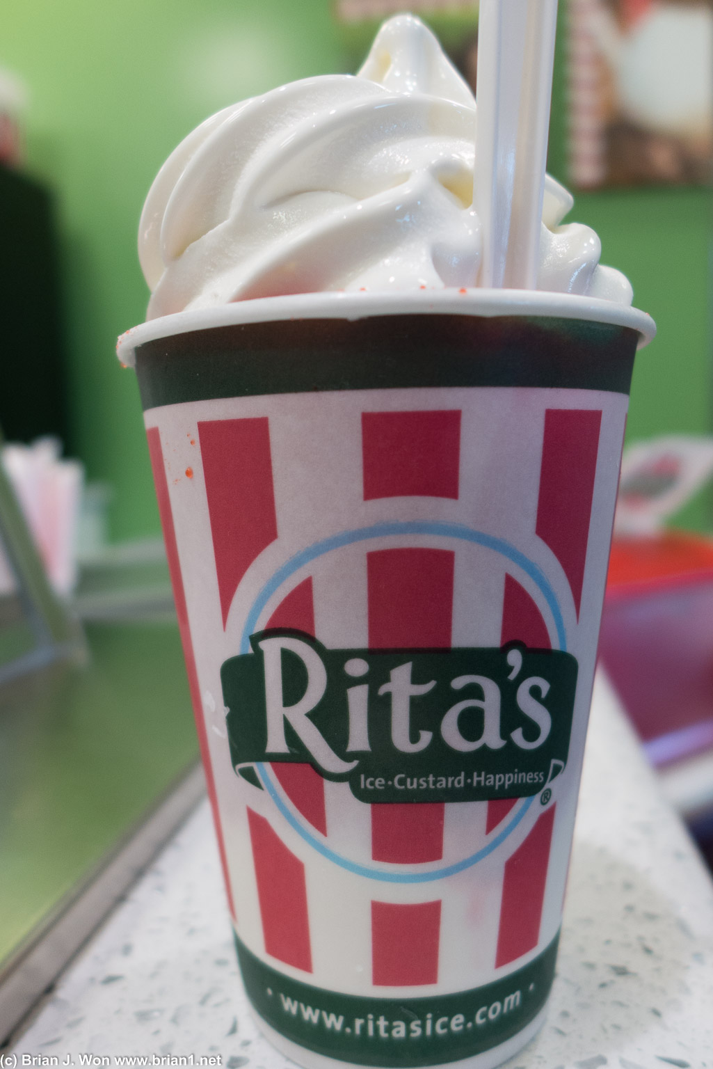Rita's for dessert.