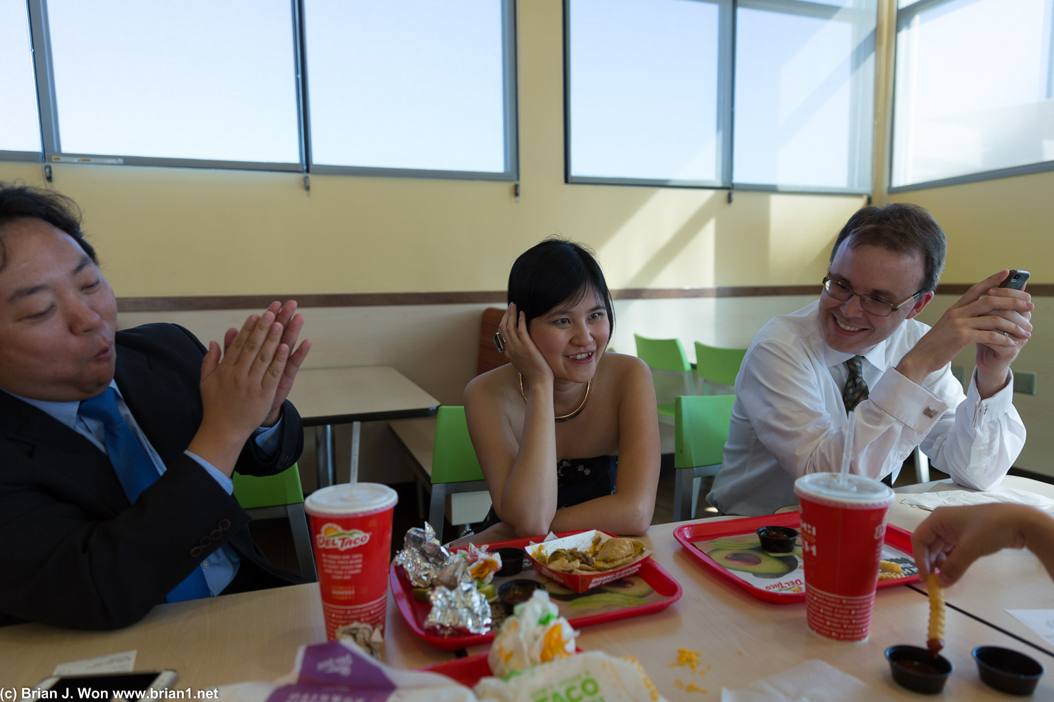 Fooding/break time at Del Taco in-between ceremony and reception.