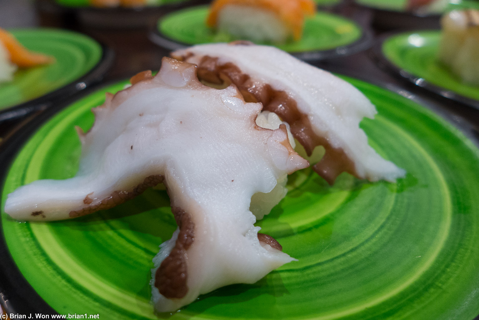 Megumi octopus at Kula Sushi. Actually not bad.