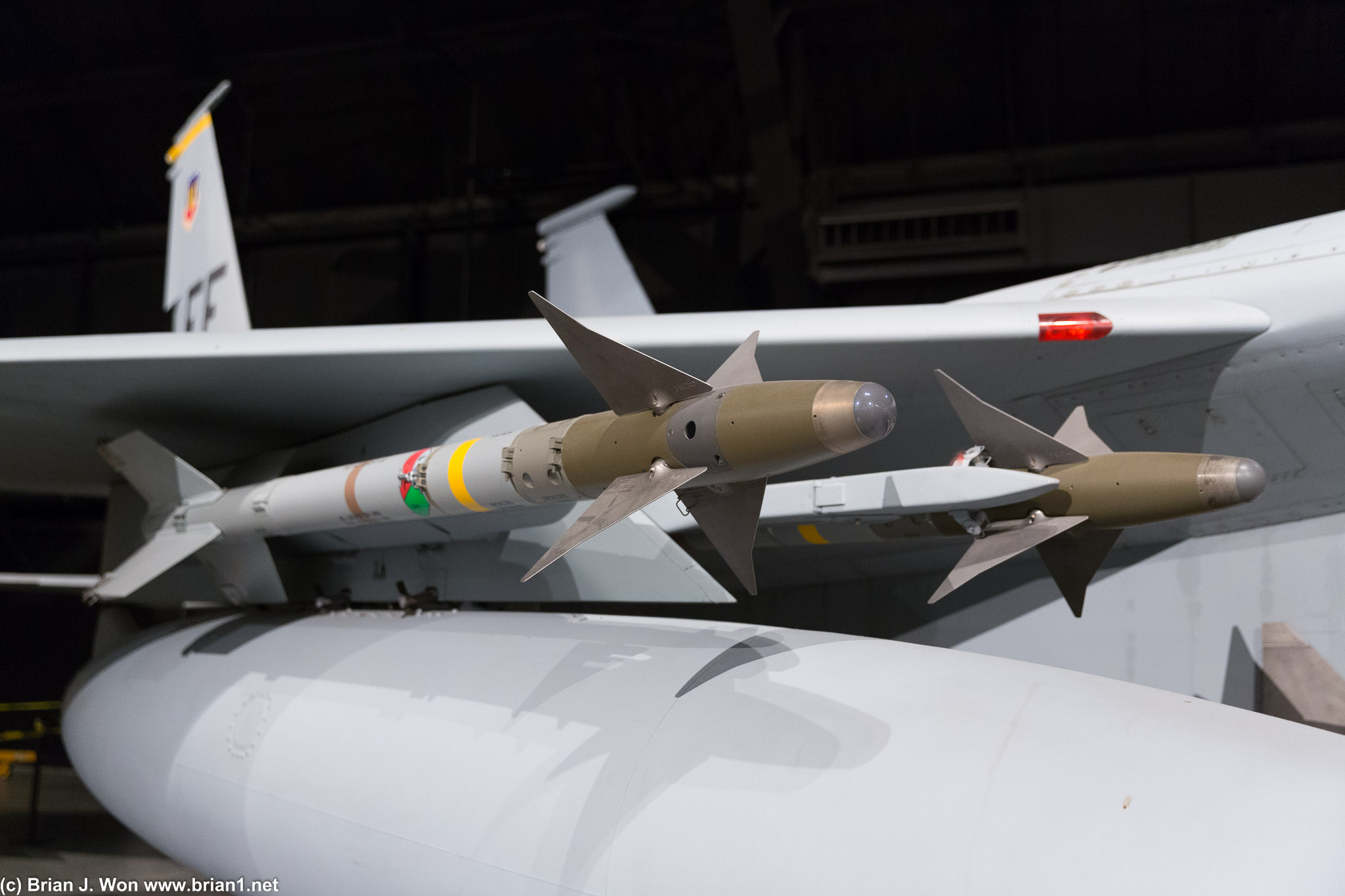 AIM-9E Sidewinder on an F-15A.