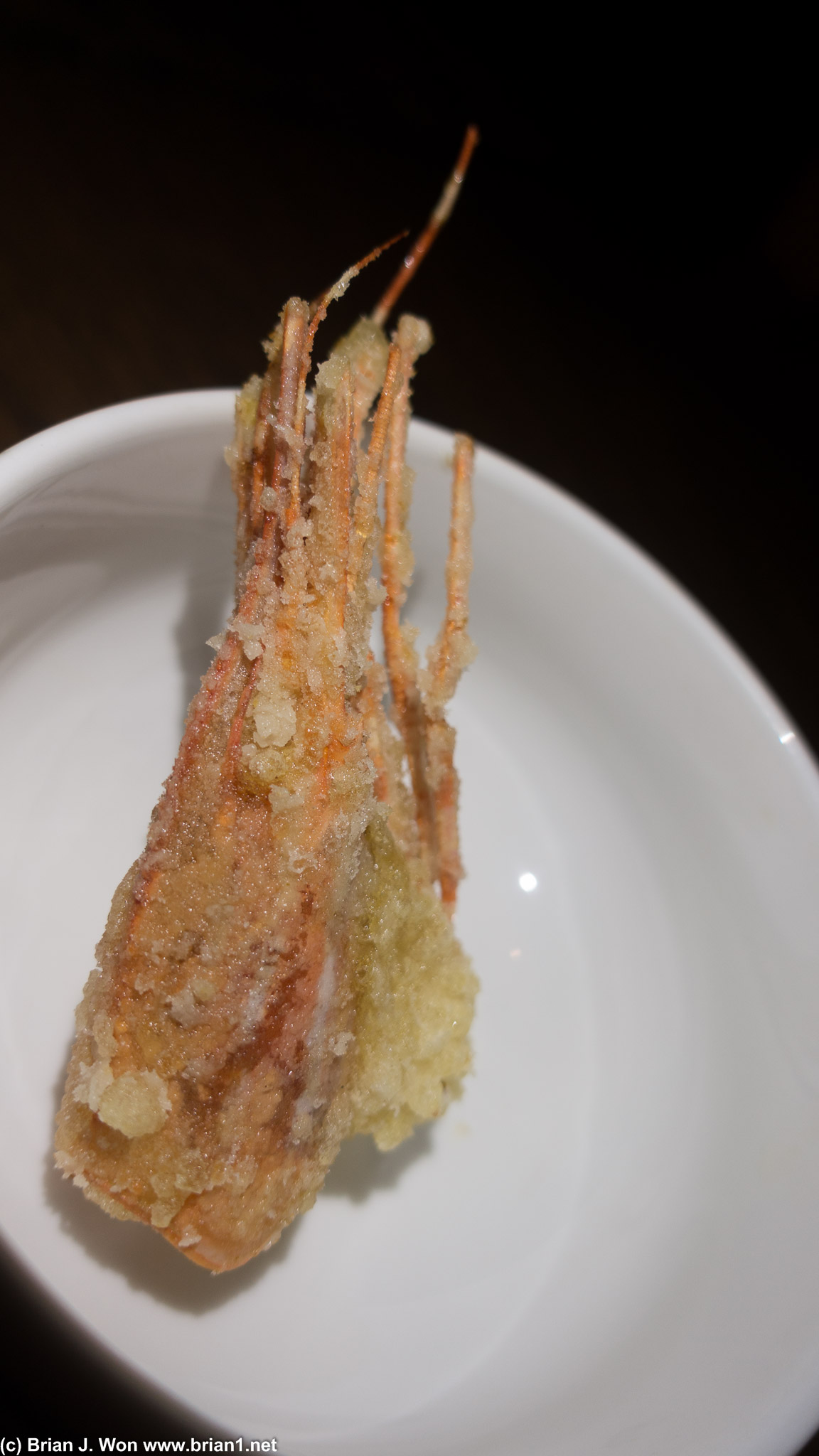 Deep fried sweet shrimp head-- make sure to request this, so much better than in miso soup.