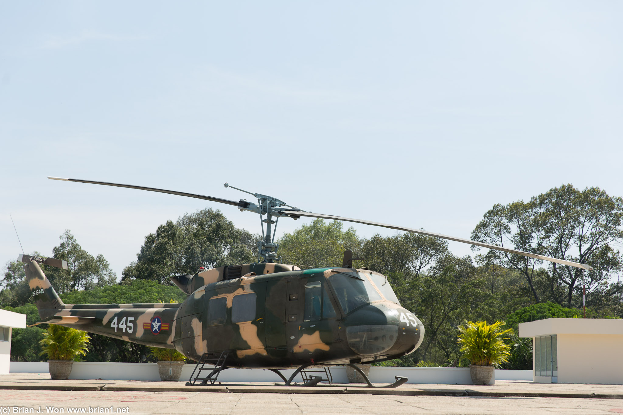 UH-1H Huey on the roof.