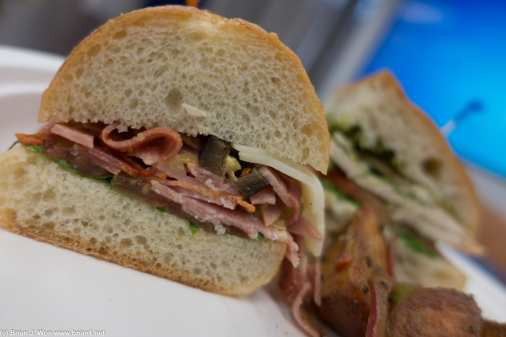 UCLA Catering "italian deli" sandwich. At least it keeps you alive.