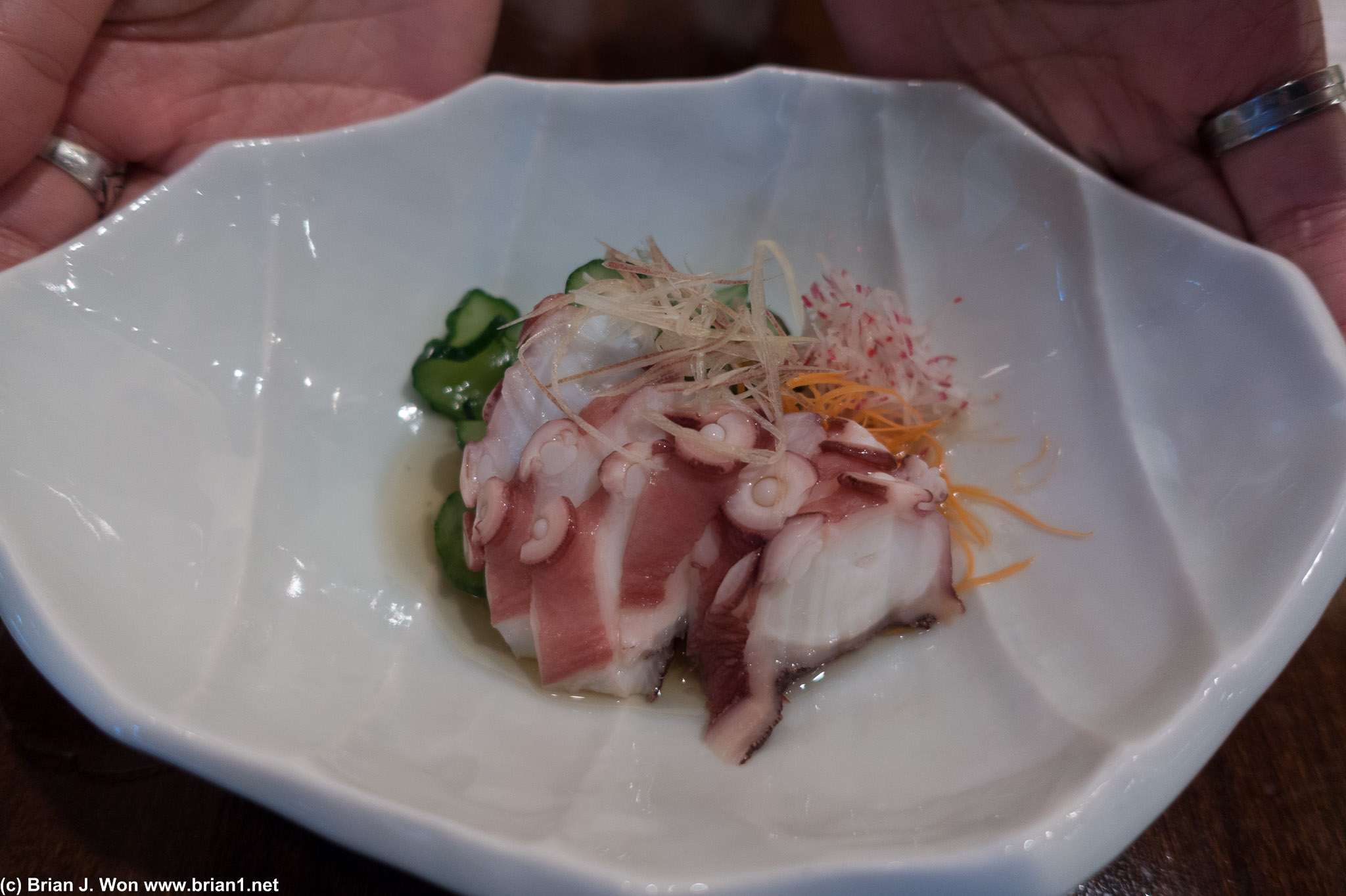 Tako (octopous) sashimi.