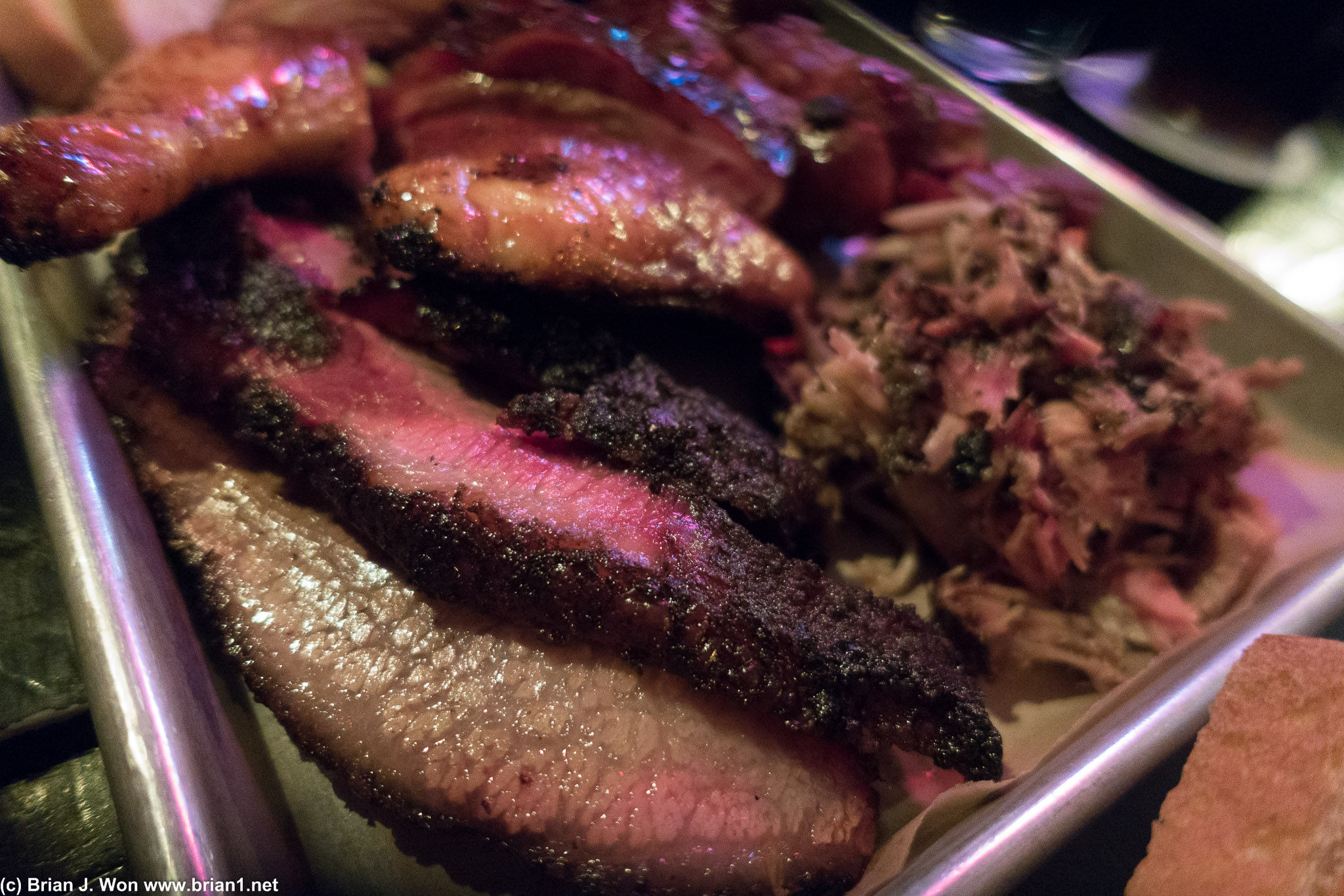 And brisket! A little chewy, which could be good or bad depending on your preference.