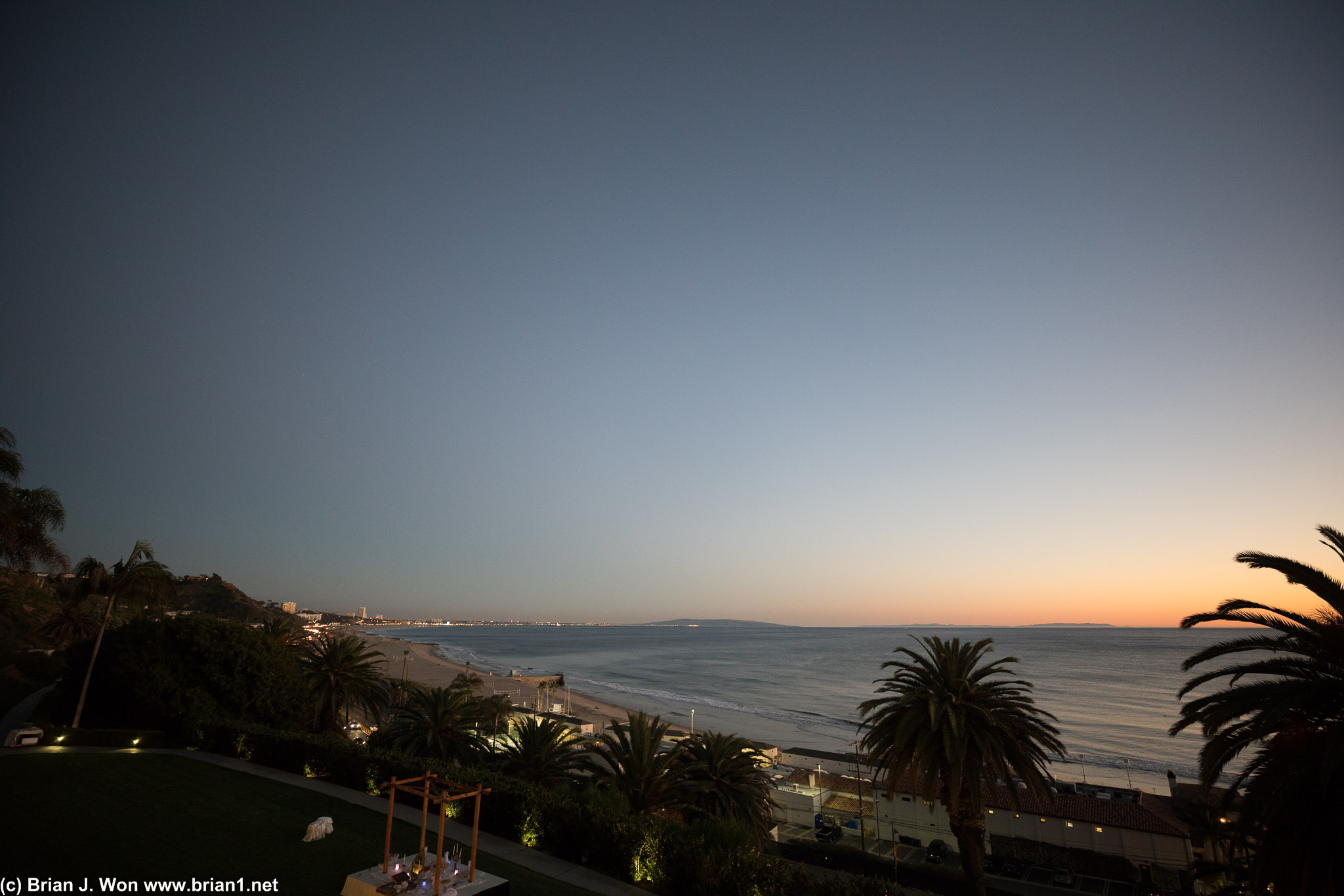 Sunset over Santa Monica.