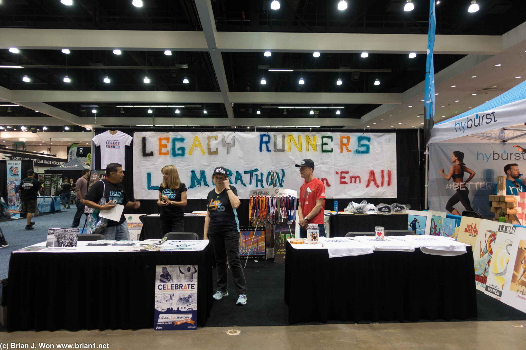 The Legacy Runners booth looks kind of sad.