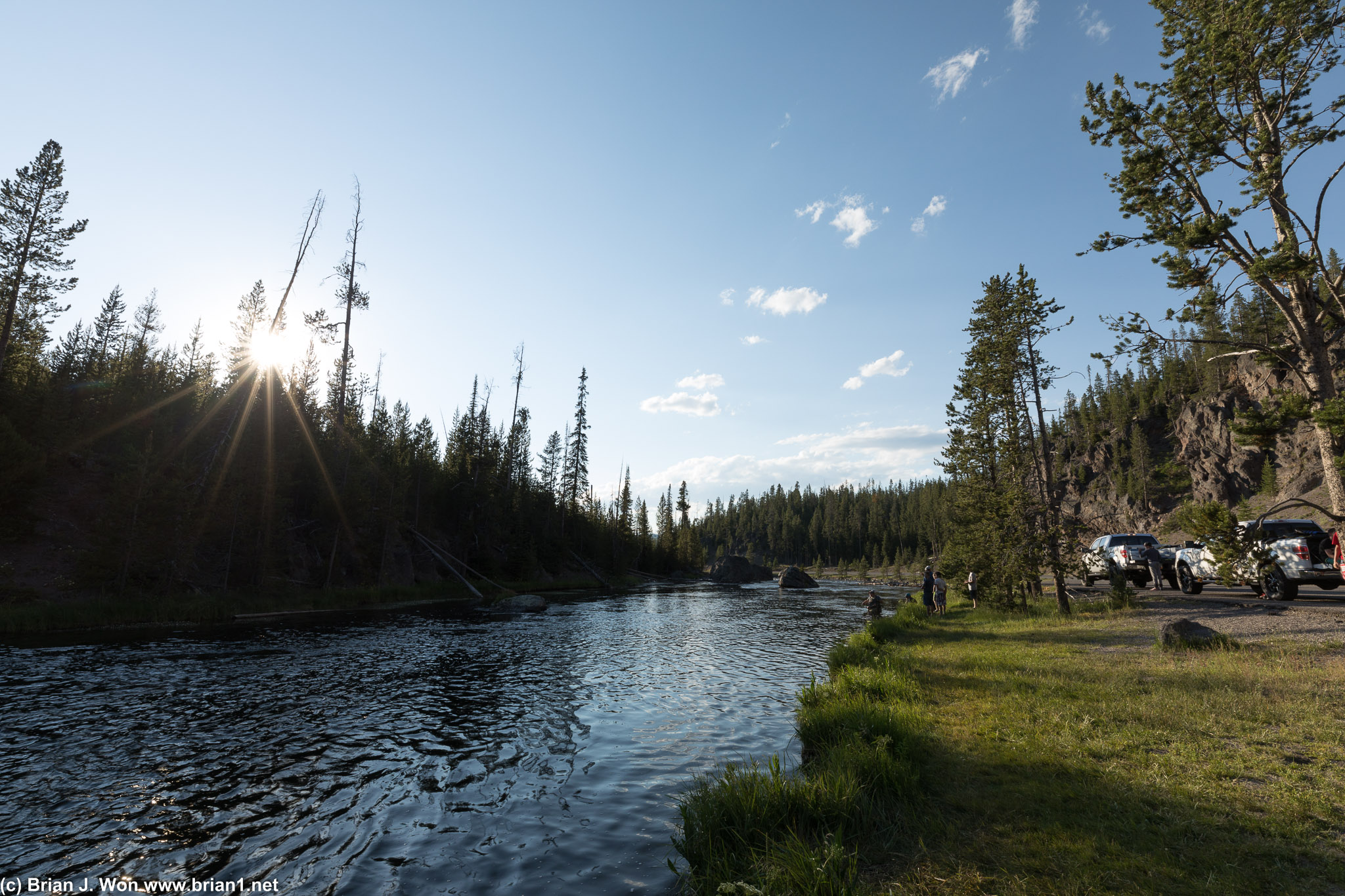 FIrehole River as the sun starts to get low in the sky.