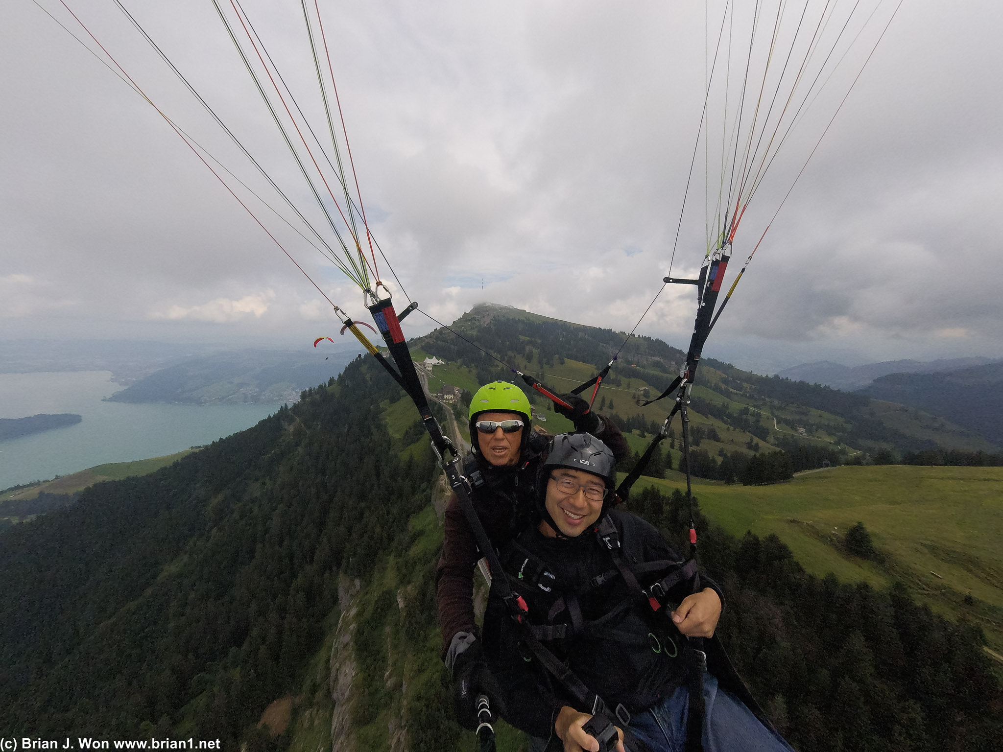 Paragliding off Mt. Rigi.