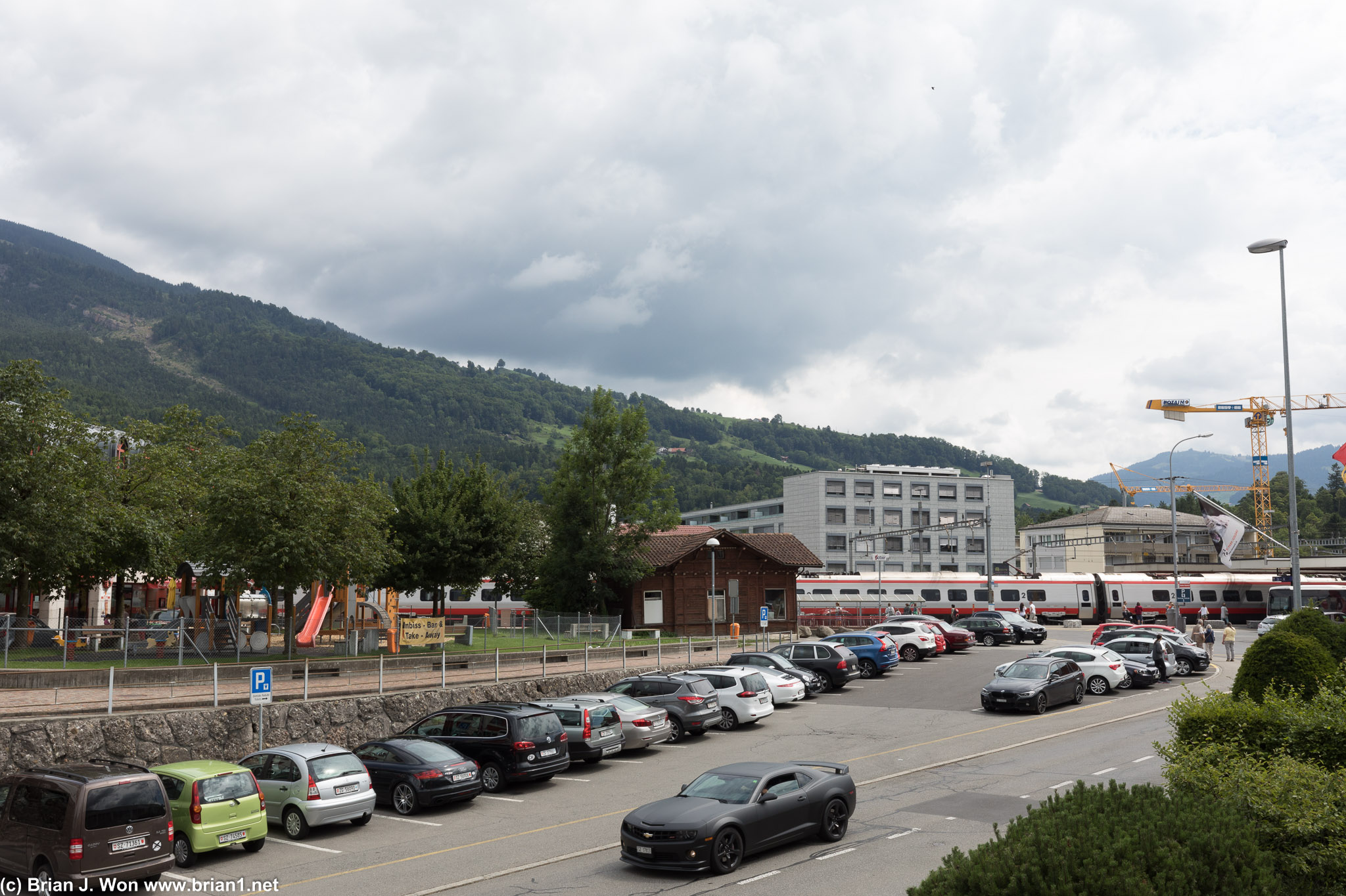 Arth-Goldau train station. We thought there'd be more parking...