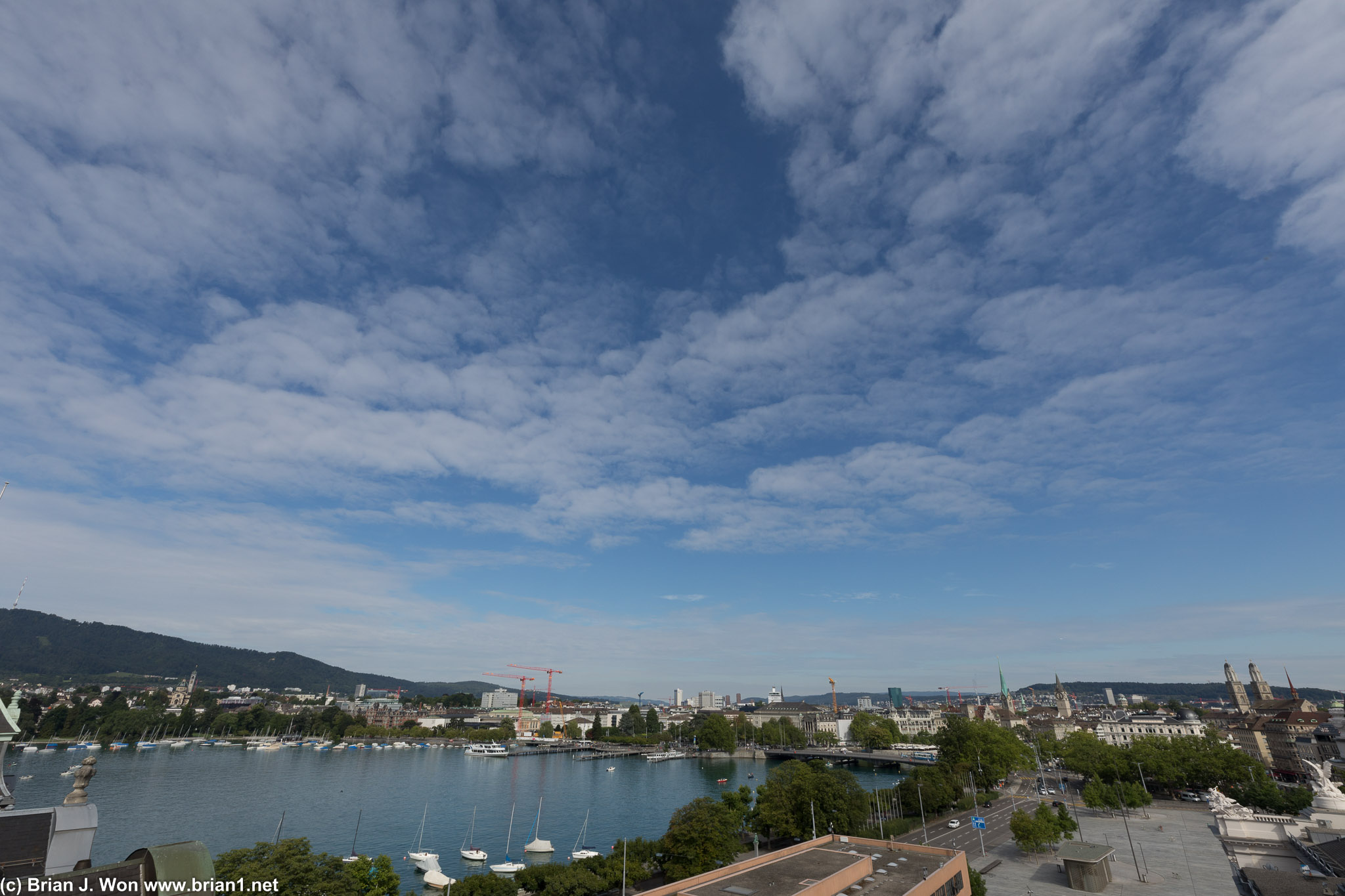 Great skies over Zurich from the Hotel Opera.