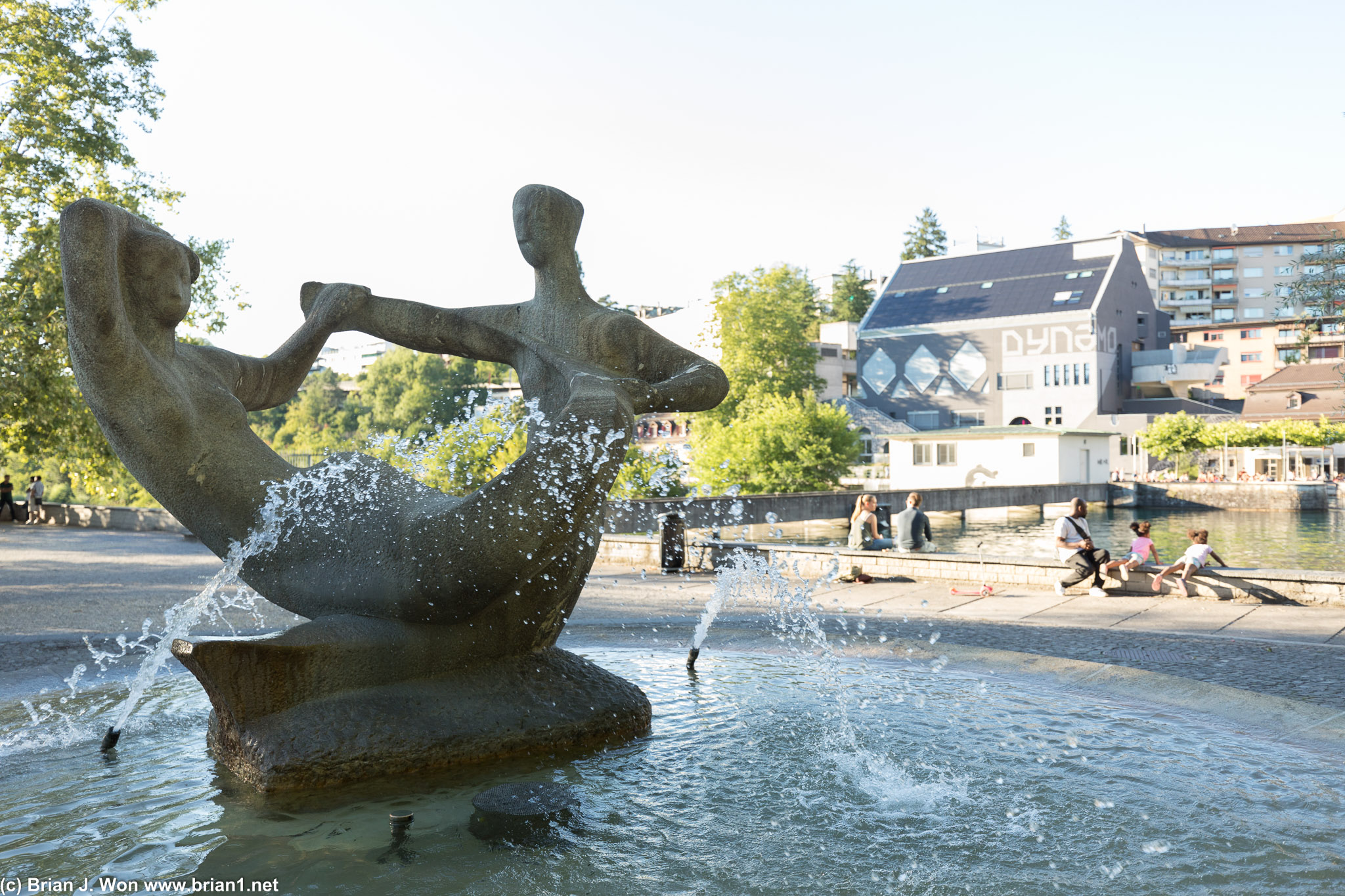 Random statue in a water fountain at Platzpitz.
