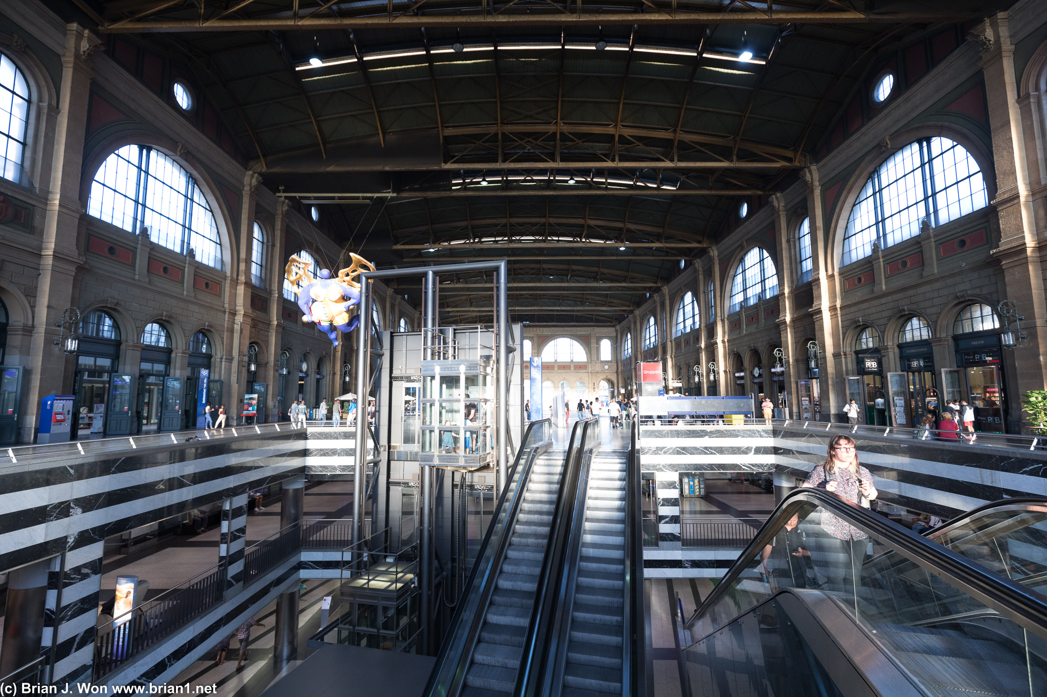 Inside the Hauptbahnhof.