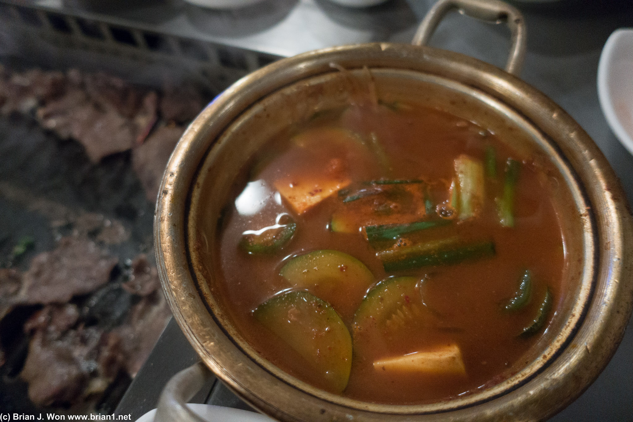 Soybean paste stew.