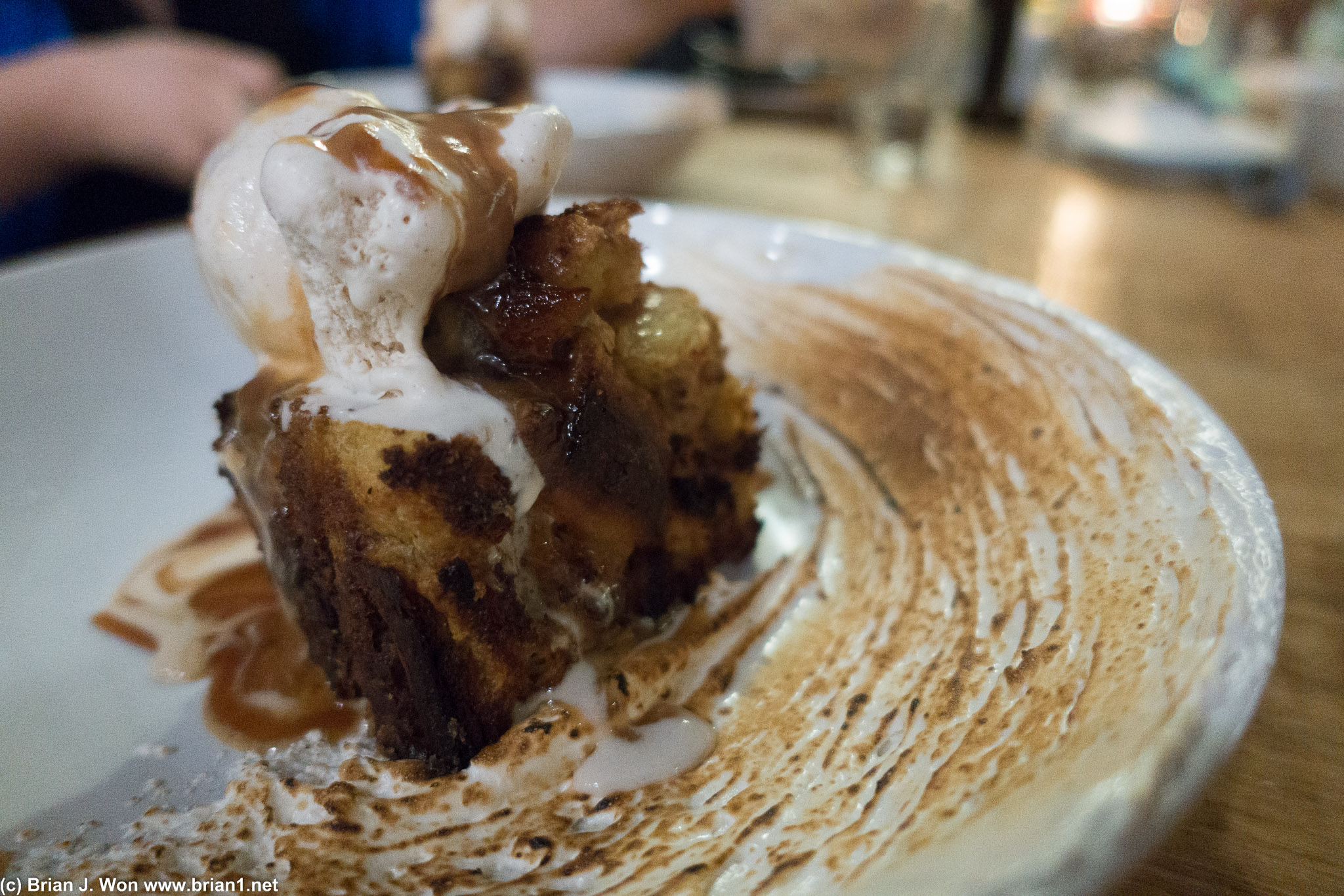 Bacon bread pudding. Just kinda sweet. Did not deliver.