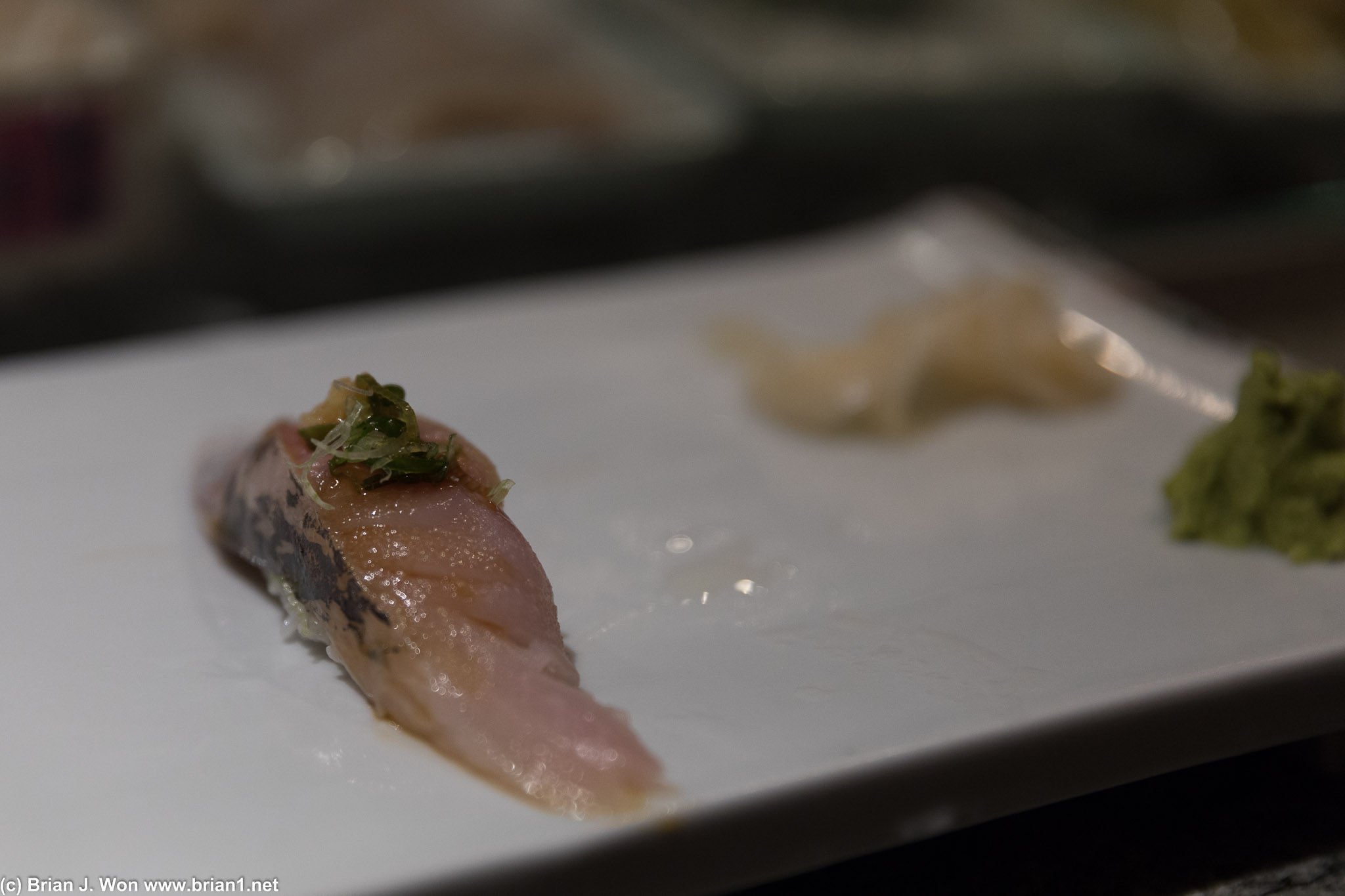 Japanese mackerel was excellent.