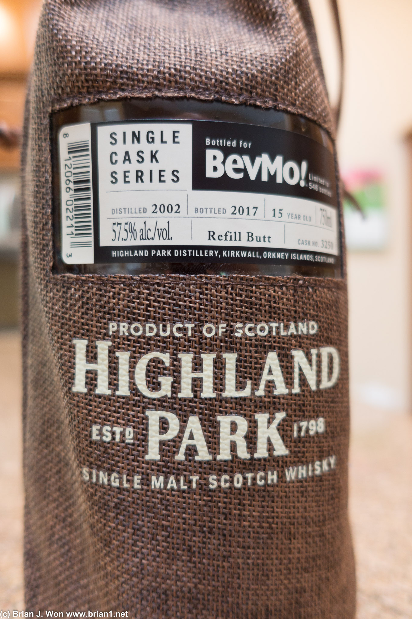 Highland Park Single Cask Series, cask no. 3250.