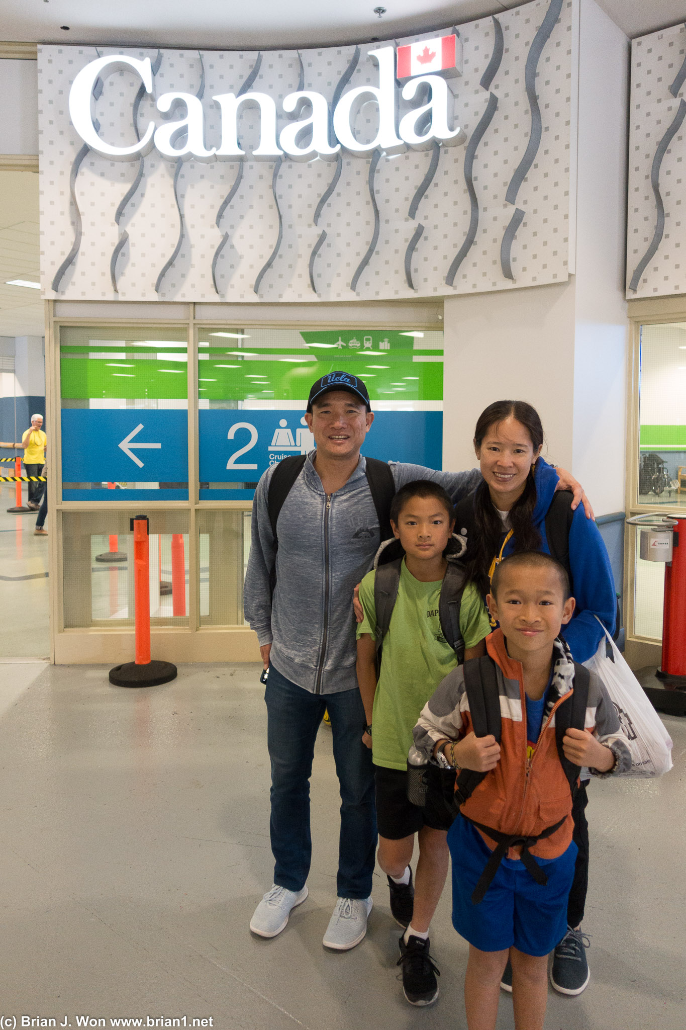 The Lee family, about to depart.