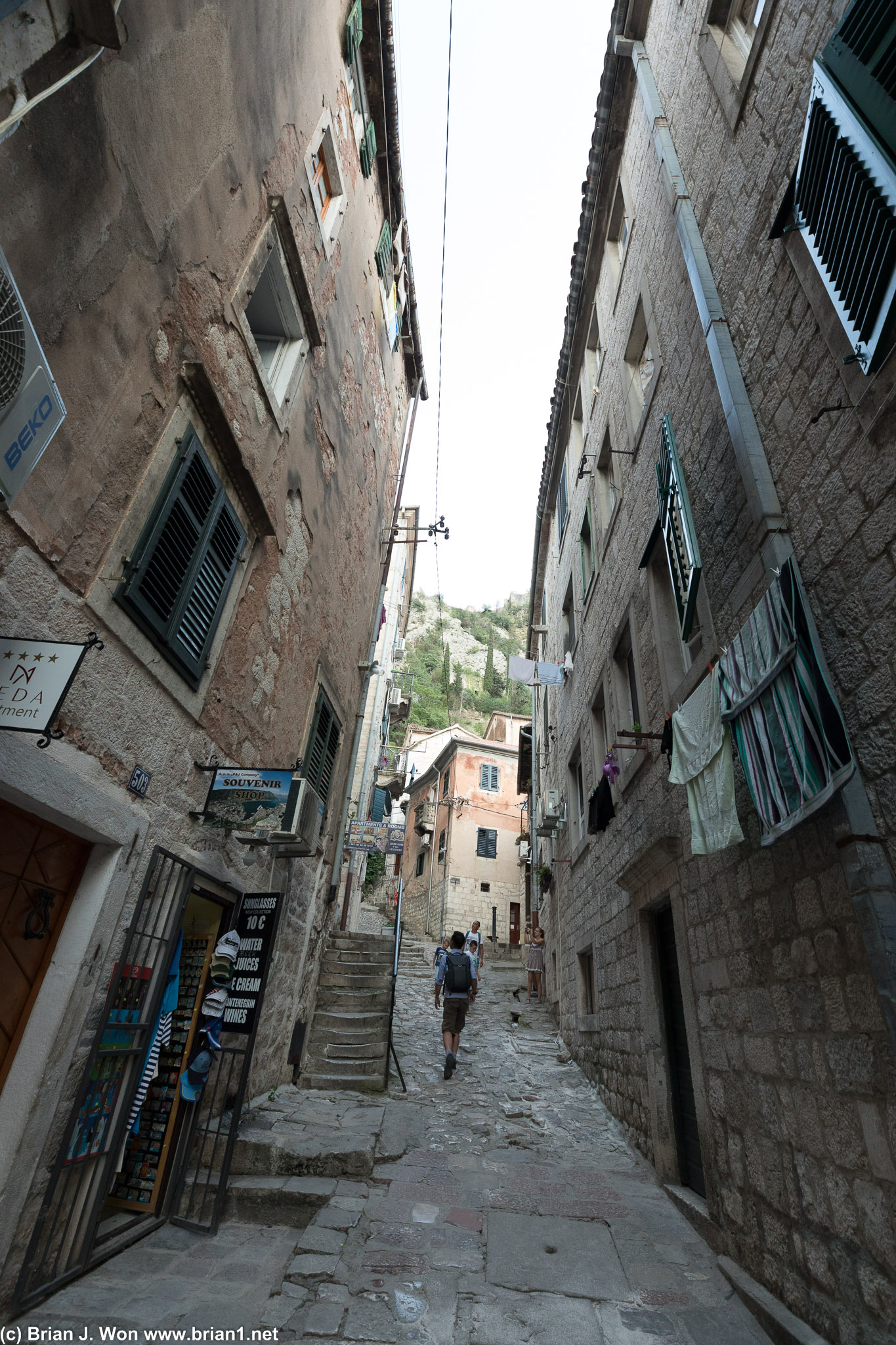 Narrow streets of old town.