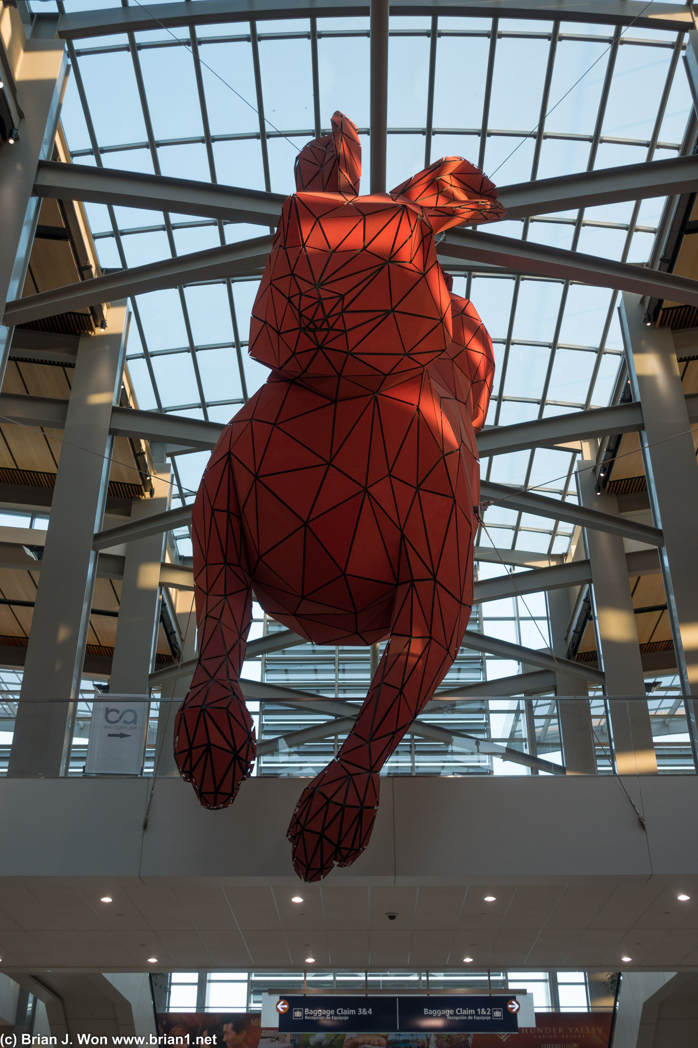The red rabbit at Sacramento International Terminal B.
