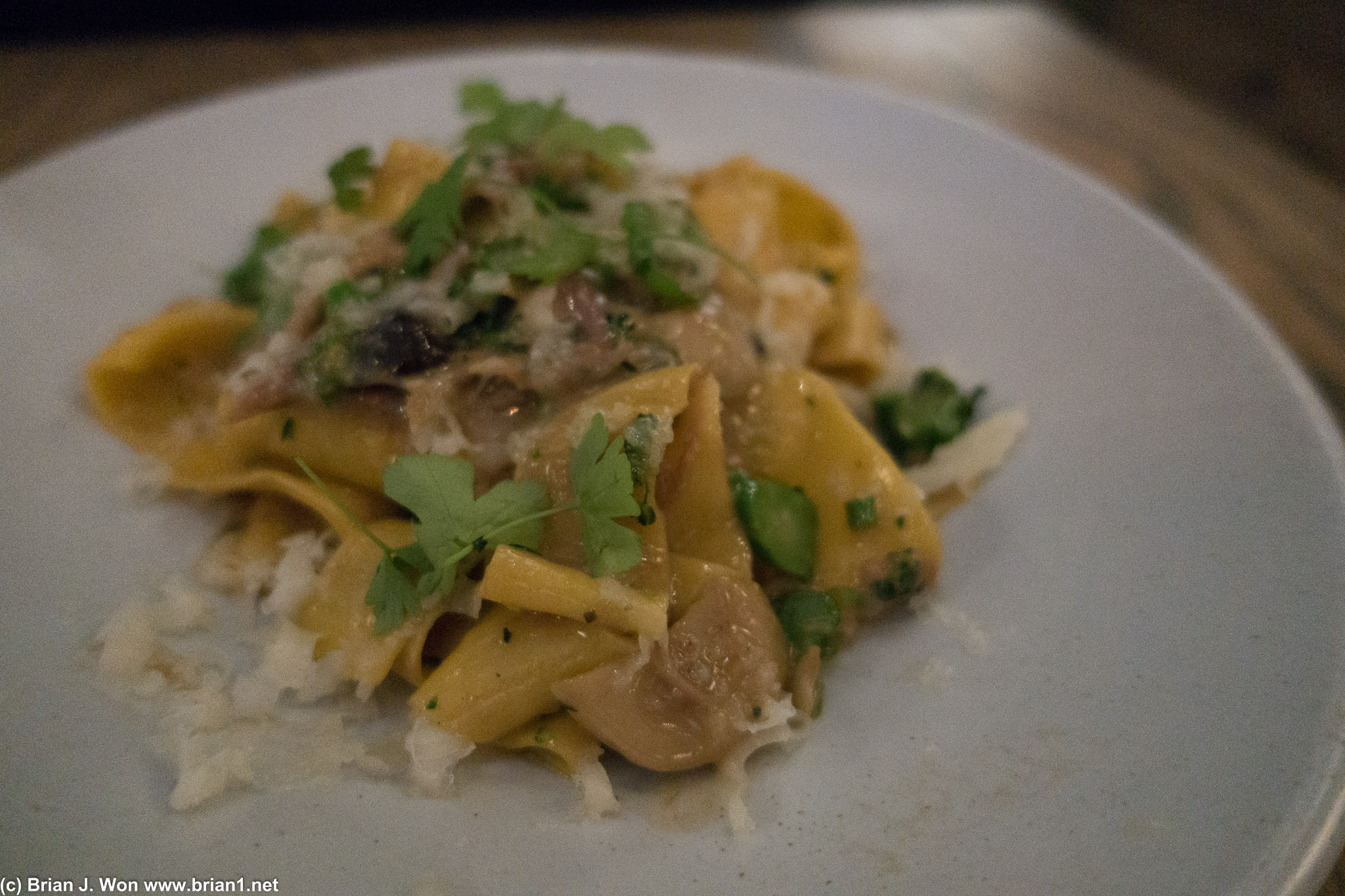 Pappardelle with duck confit. Fresh but otherwise average.