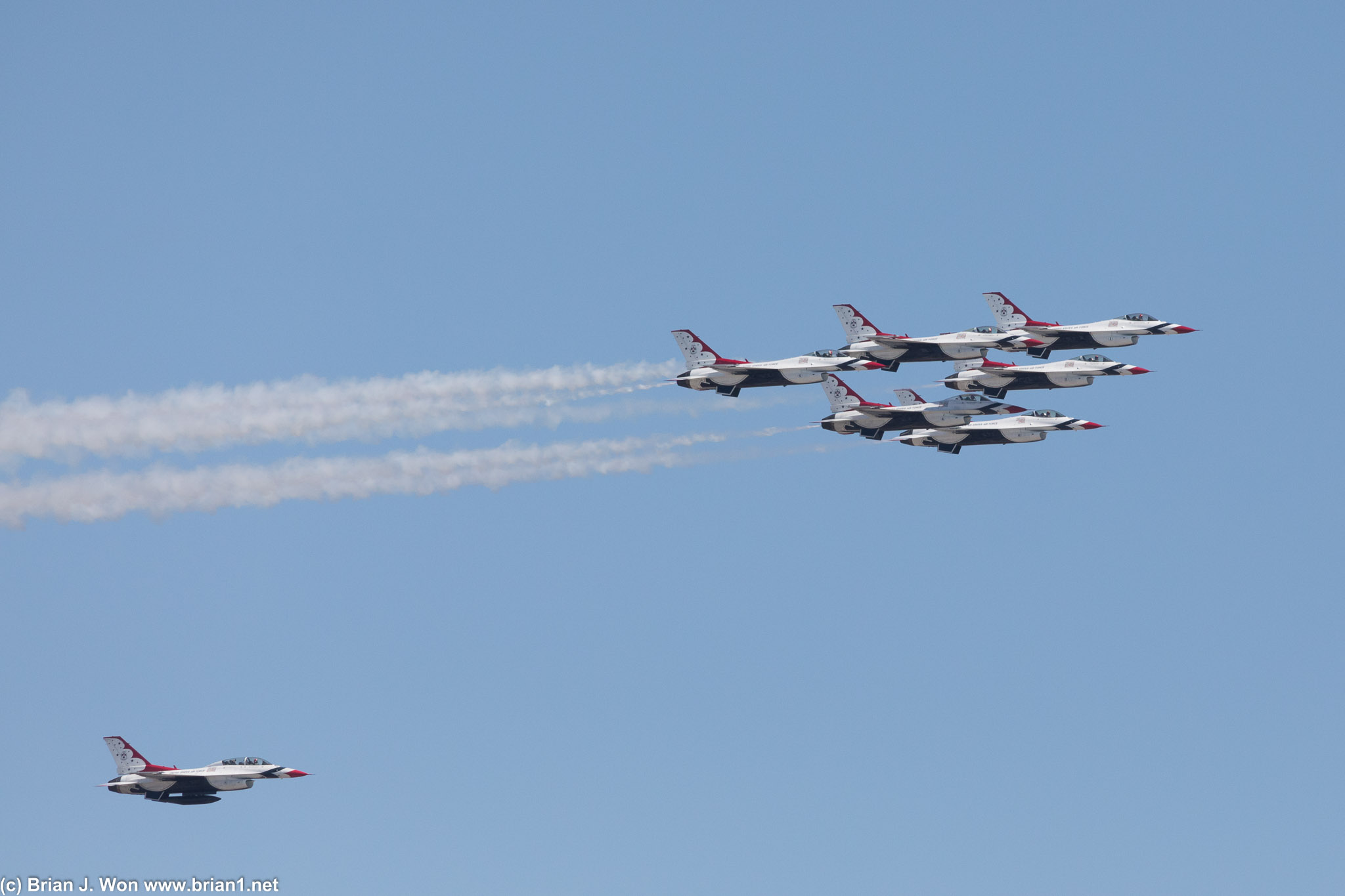 And the USAF Thunderbirds arrive!