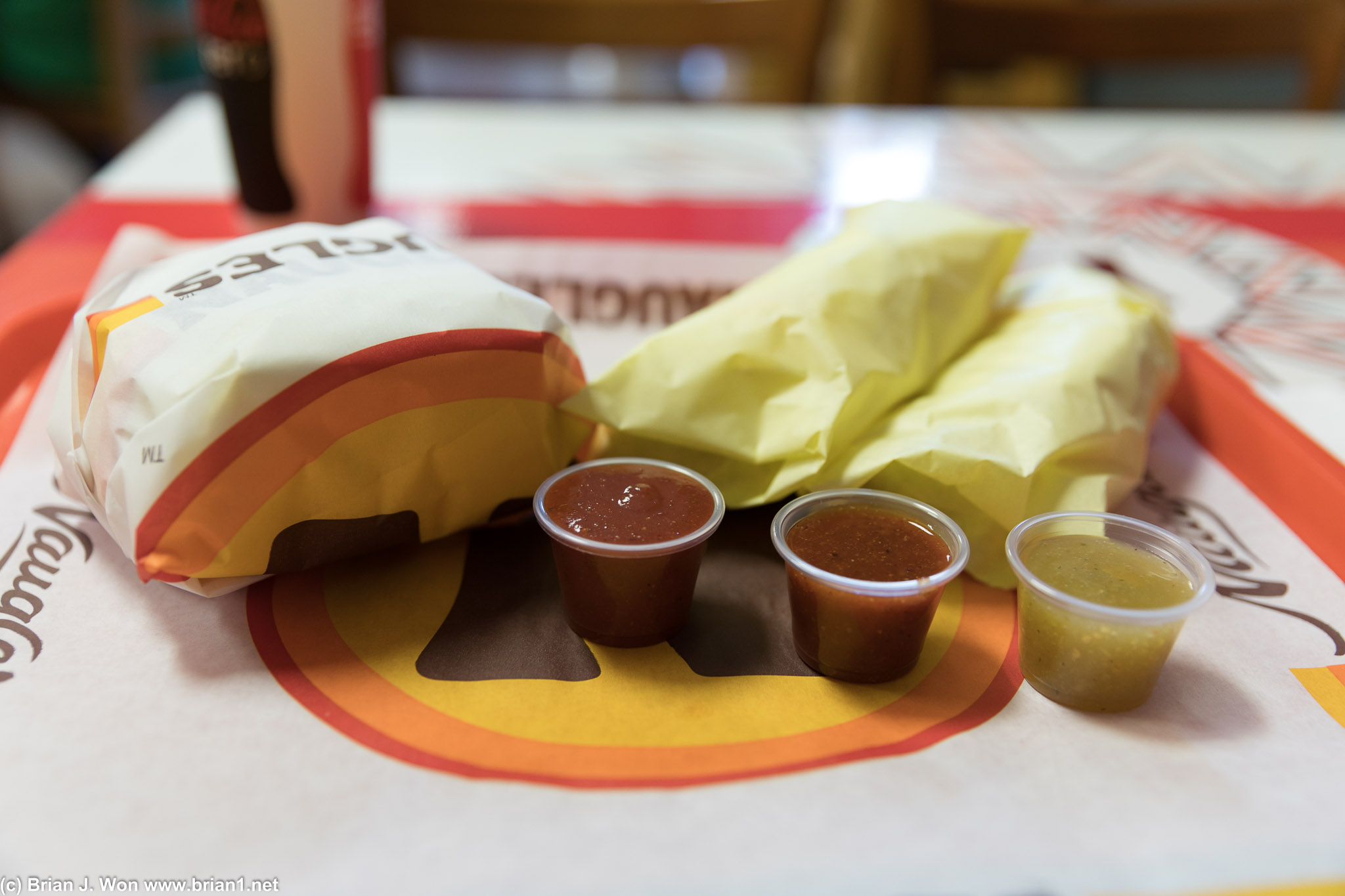 Bun taco, special taco, and original taco.