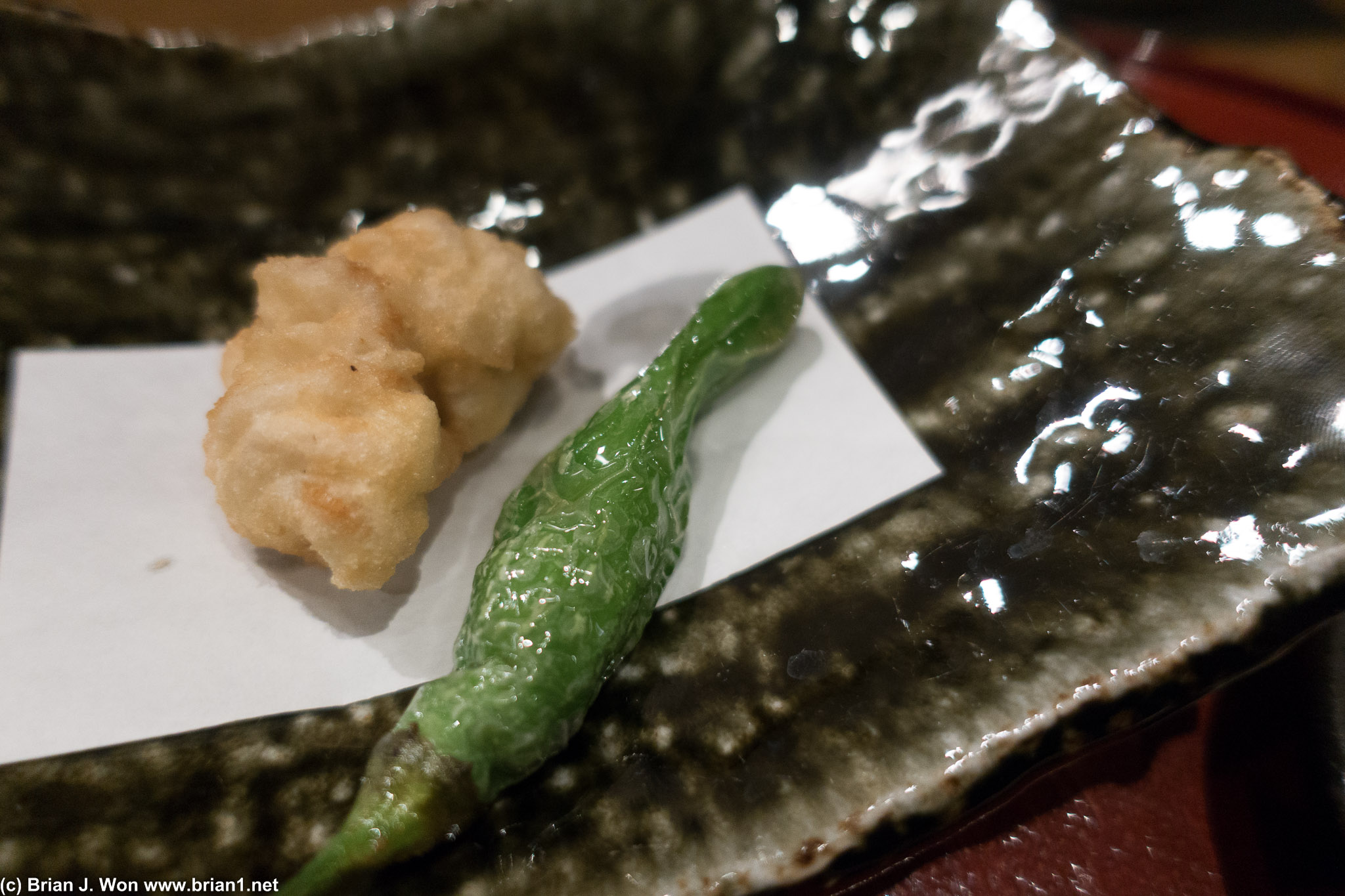 White fish tempura. Superb but clearly not their strength.