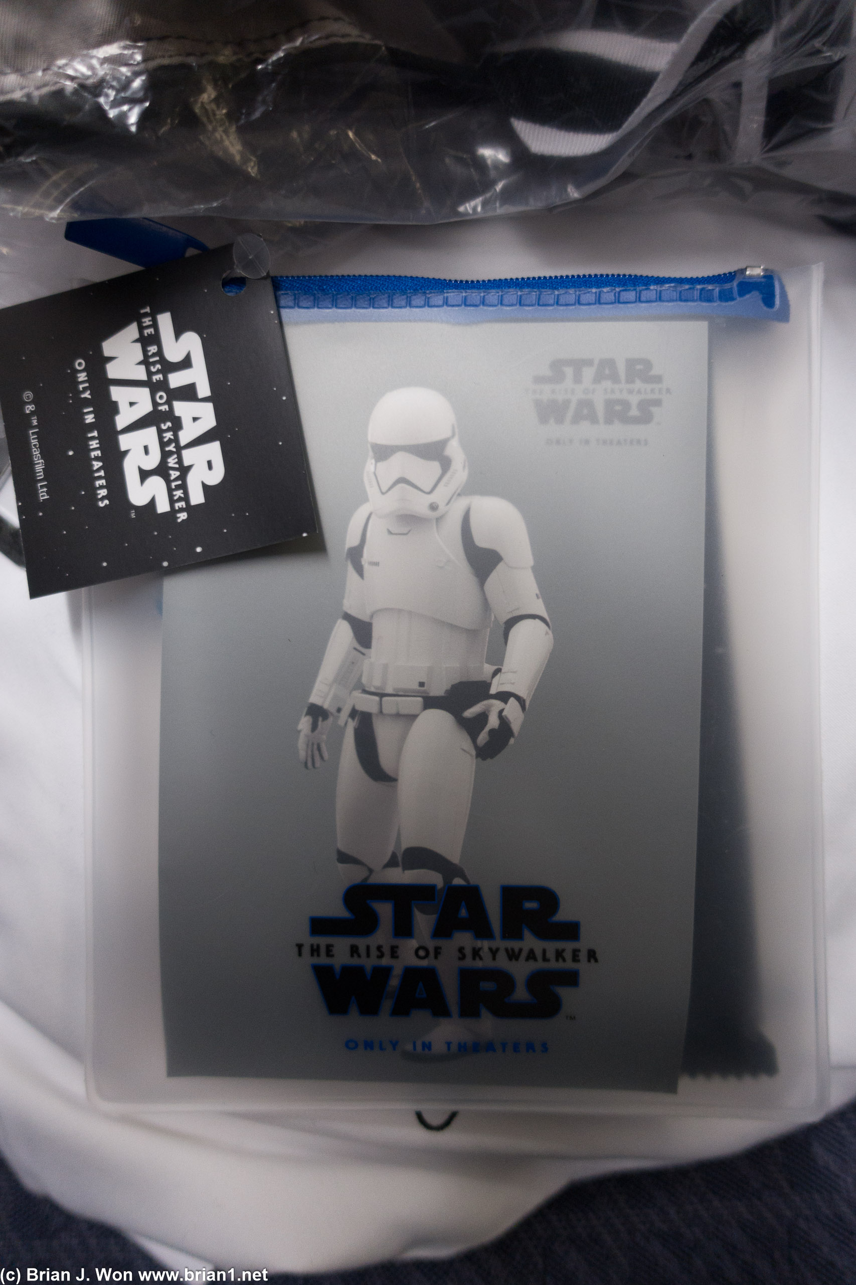 Star Wars amenity kit for transcontinential business class.