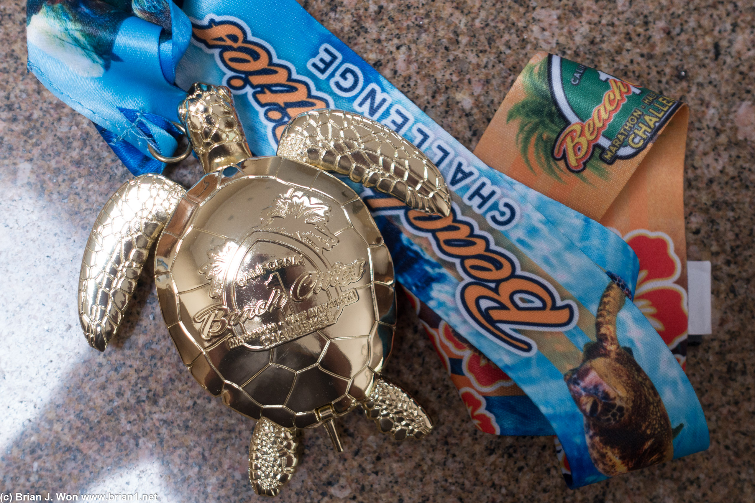 This year's Beach Cities Challenge medal.