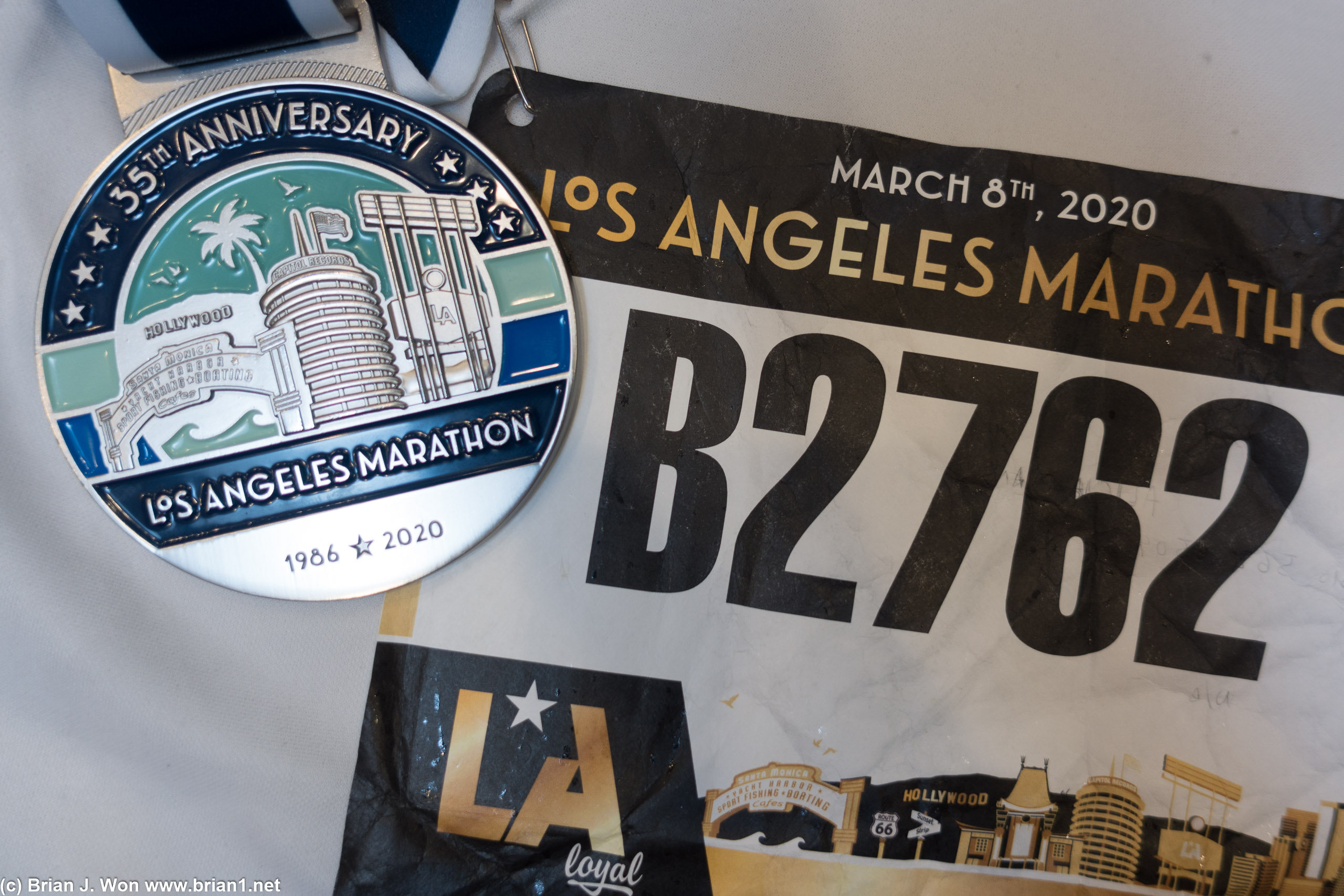 LA Marathon complete, 3:48:46. Not complaining!