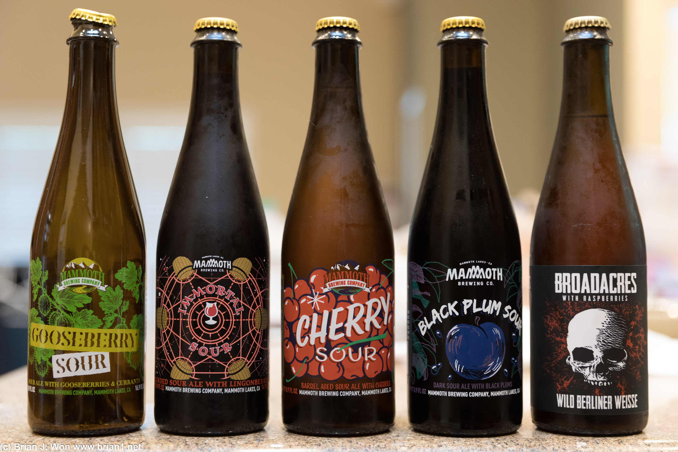 Sour beer collection.