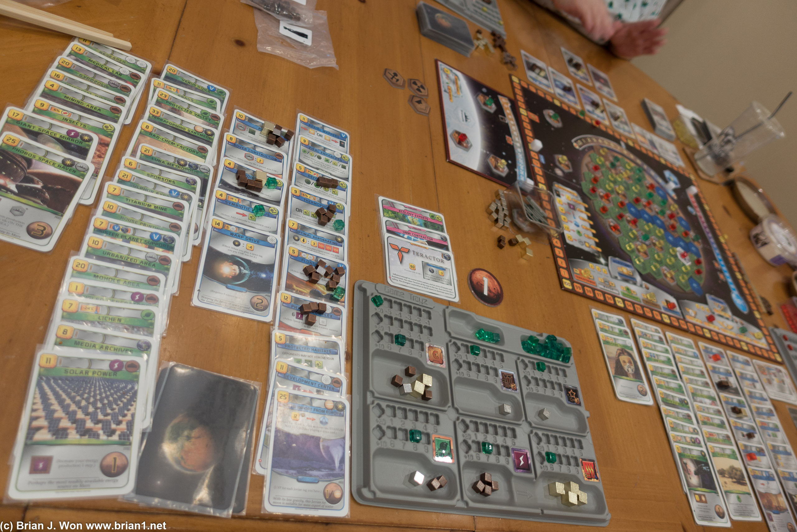 Getting owned by Sue at Terraforming Mars. She had almost 200 points!