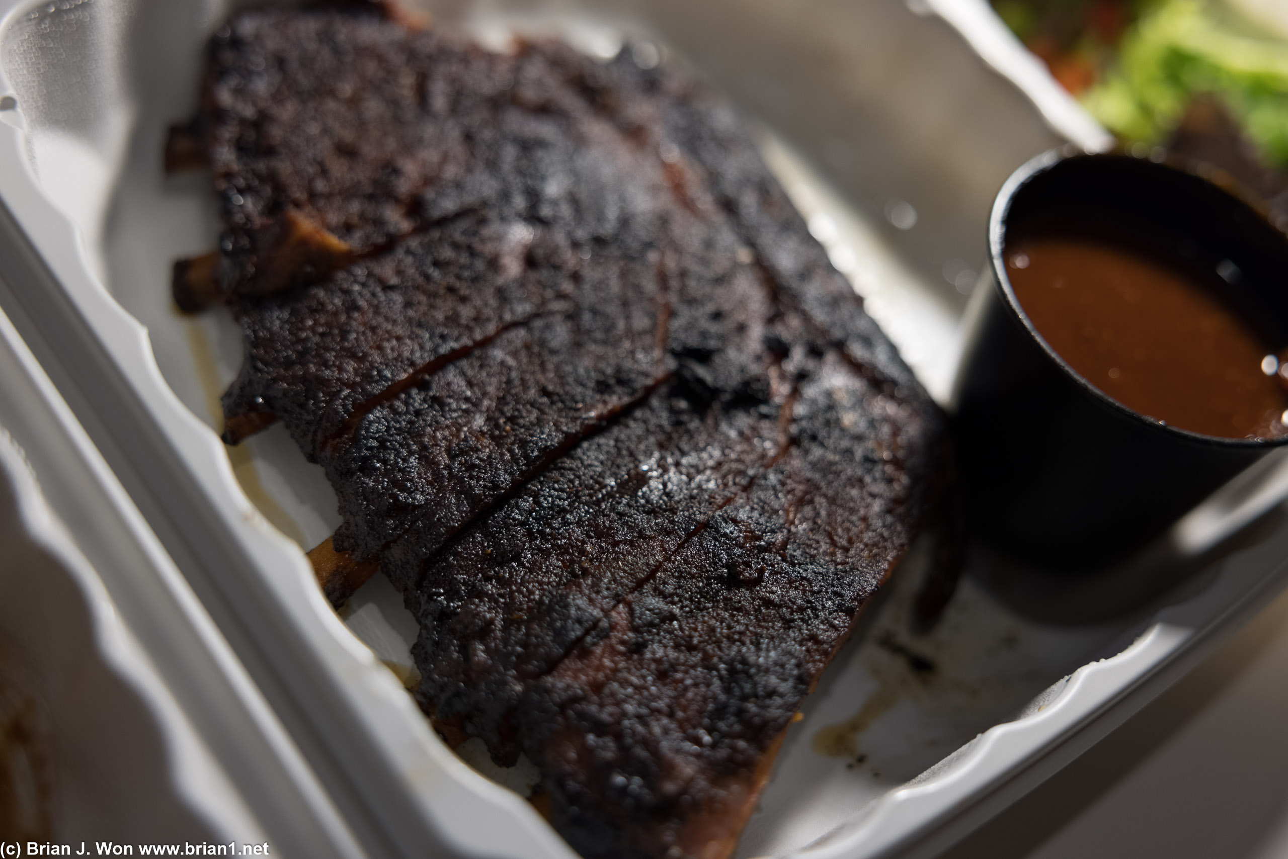Ribs from Piggyback BBQ were decent but forgettable.