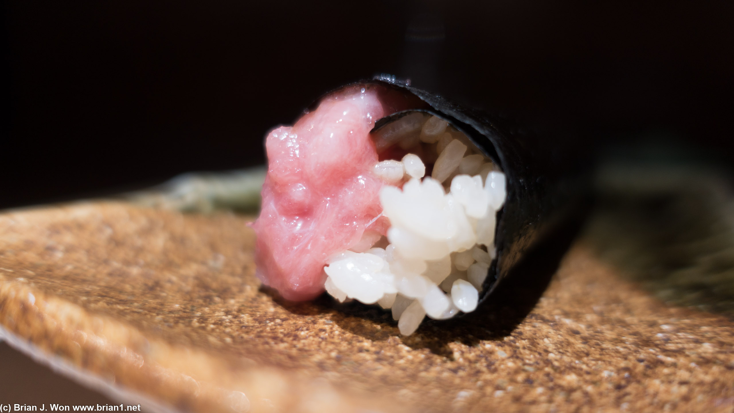 Toro hand roll.... wow. Great way to end the meal.