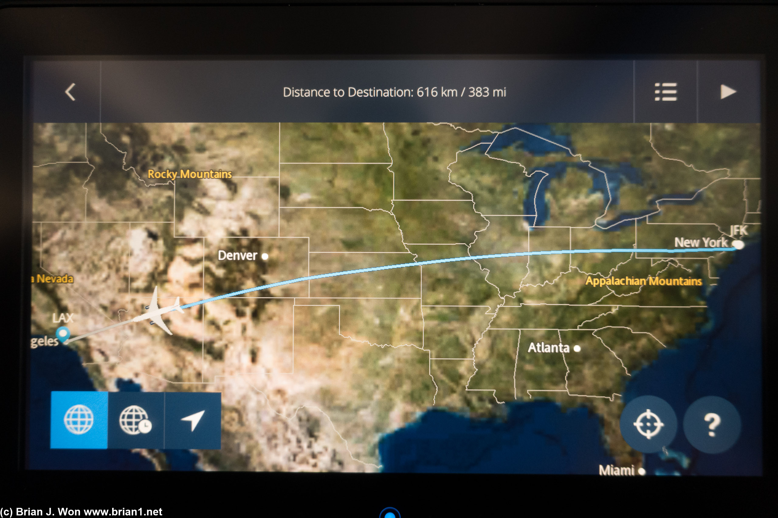 Quality of the map on Delta's 777 IFE is crap.