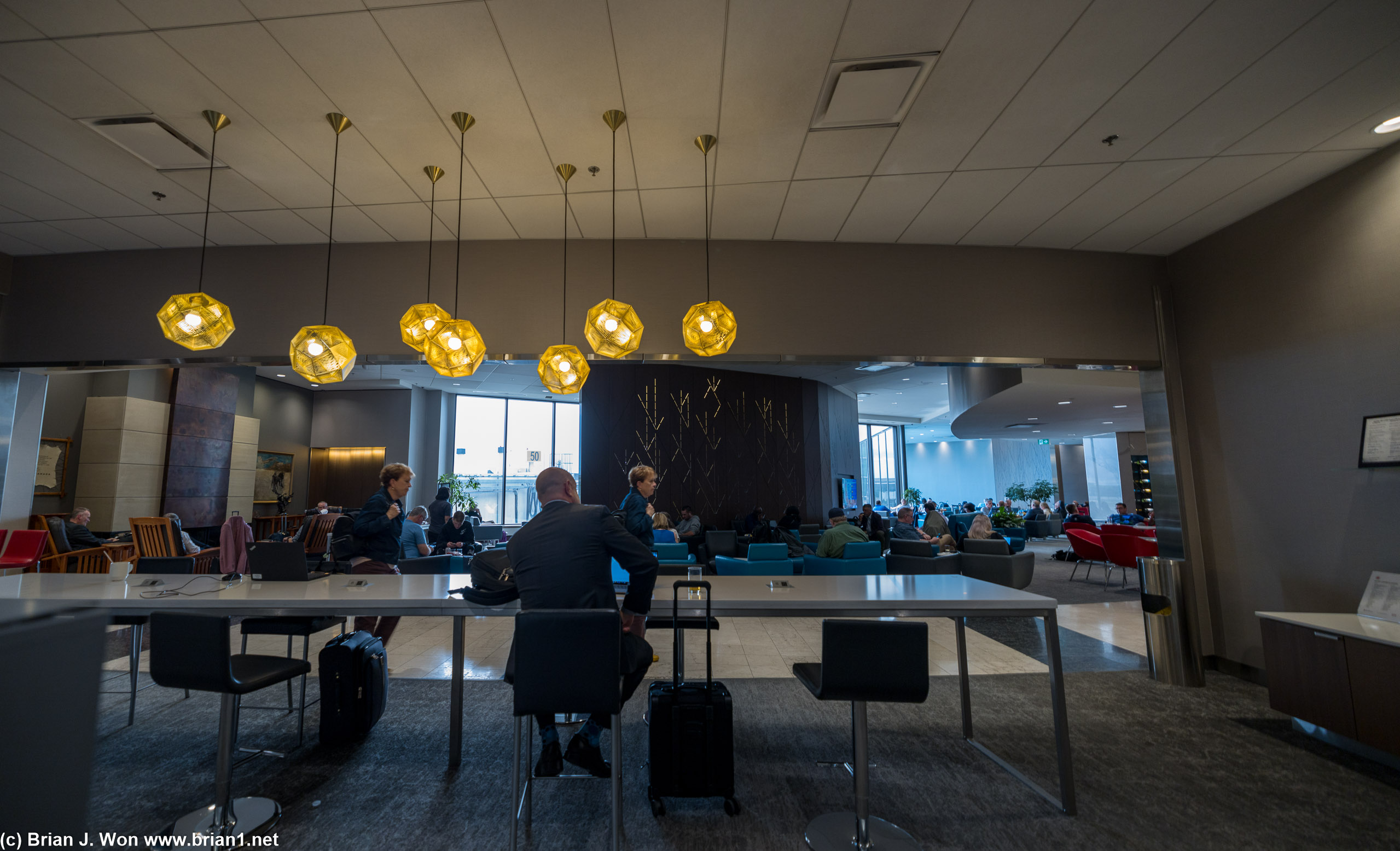 Inside the Air Canada Maple Leaf Lounge in Calgary.