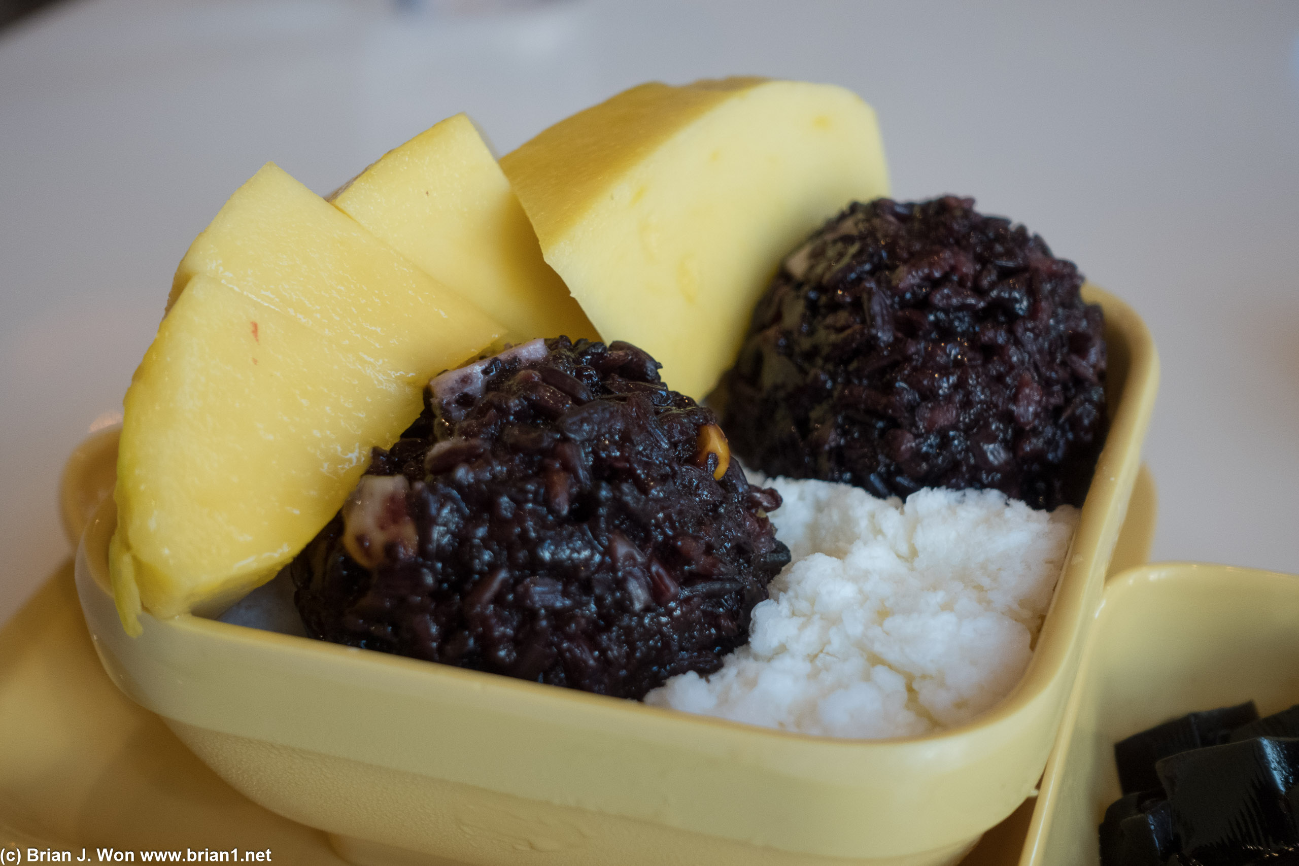 Mango and Thai purple rice.