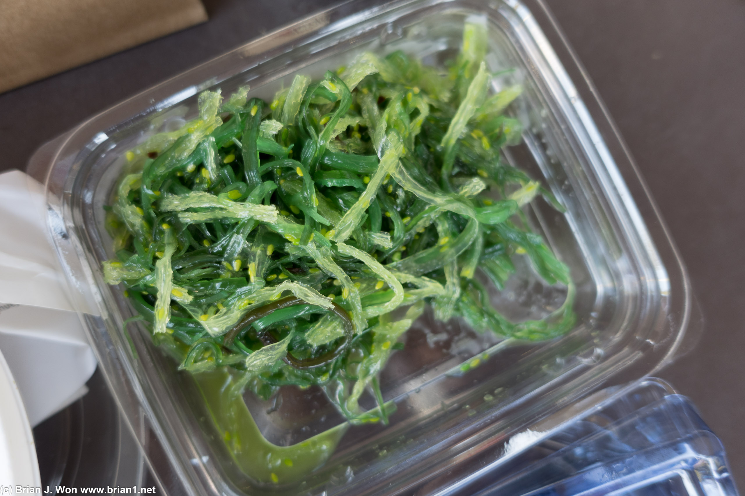 Seaweed salad was at least not overly sweet, so not too awful.