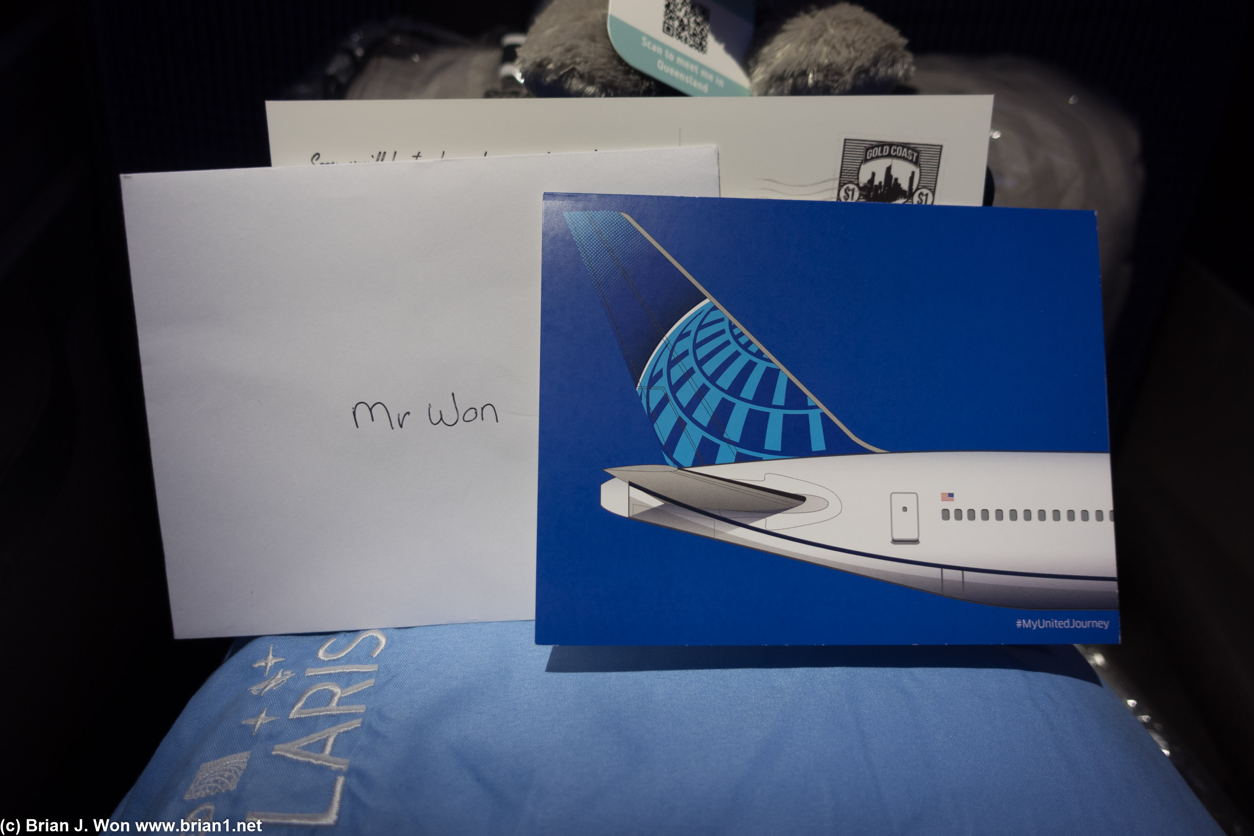 Swag for my 1,000,000th mile on United.