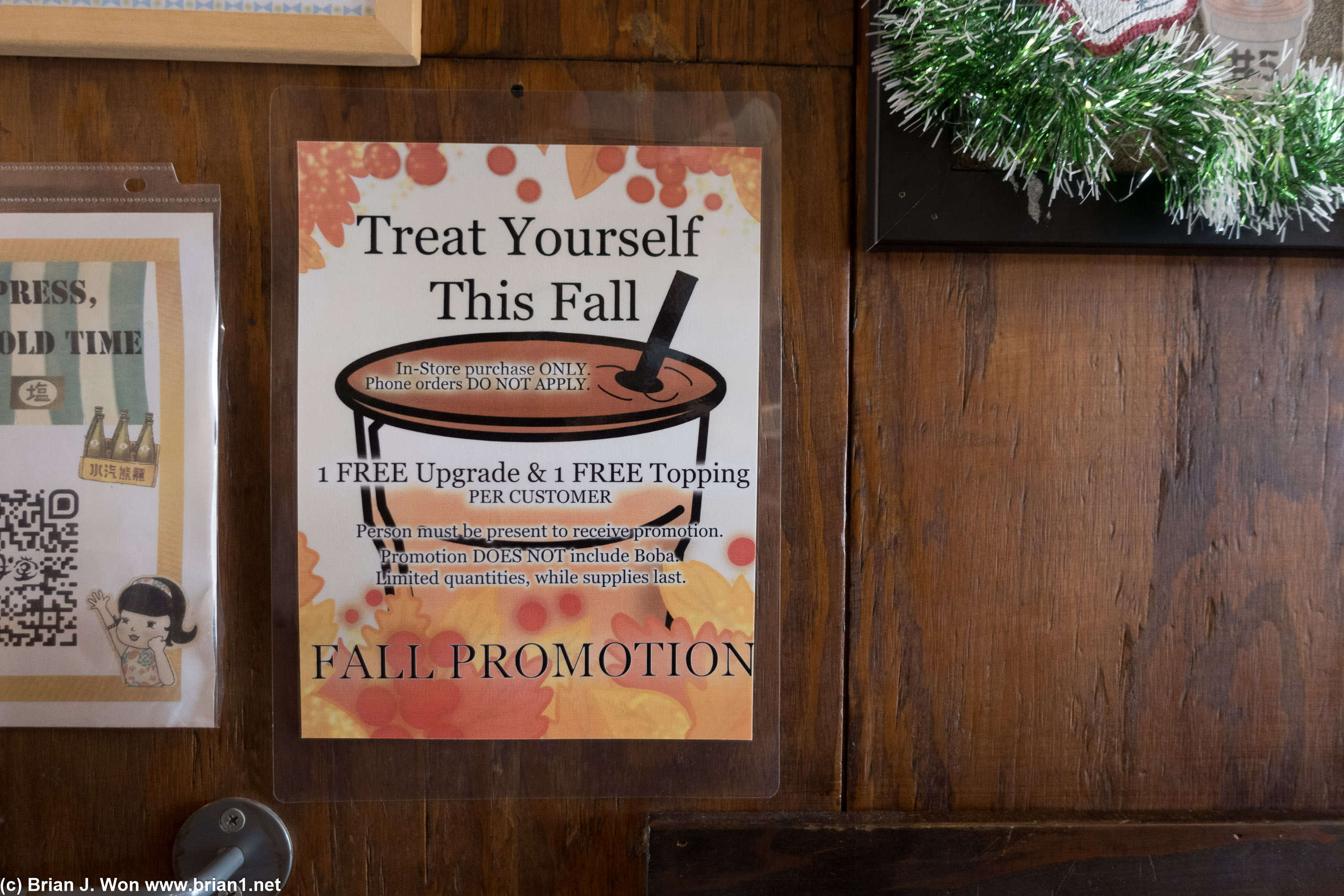 Fall promotion.
