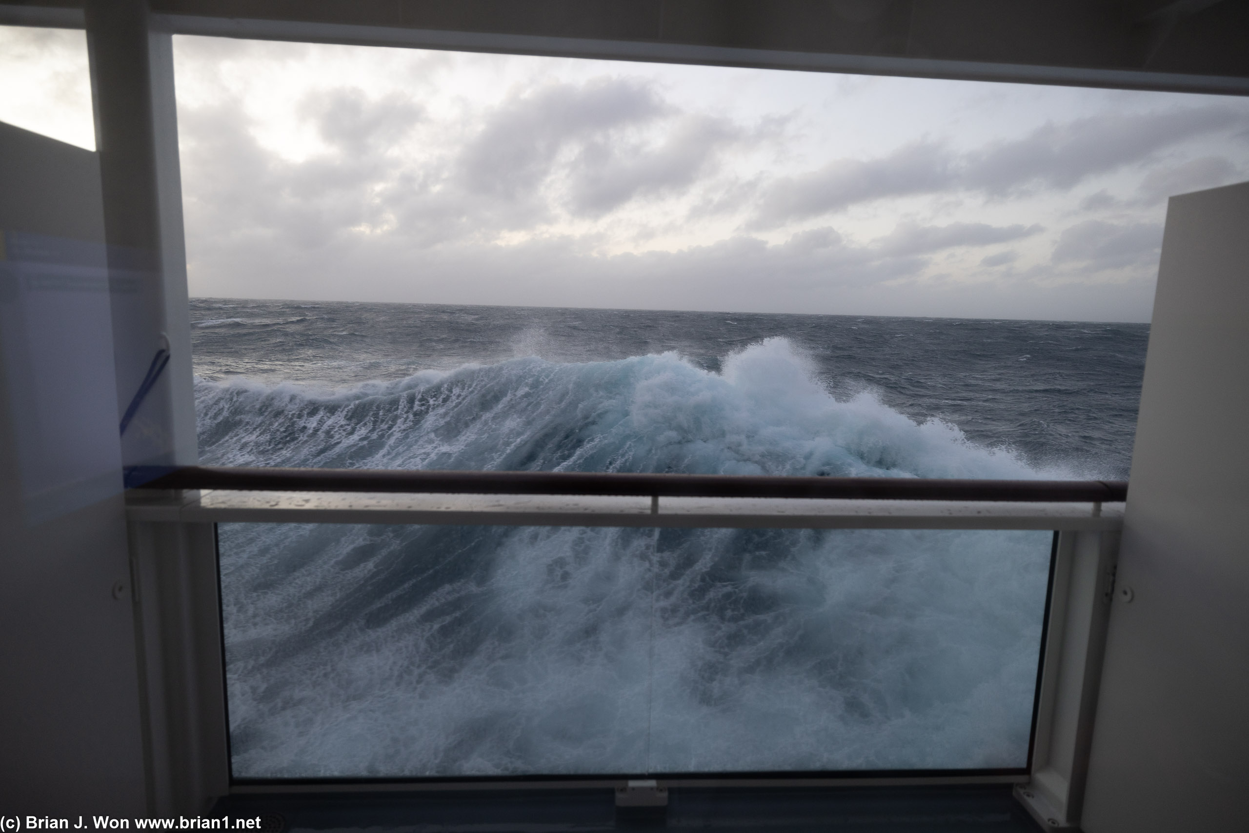 I think these were 4 or 6 meter waves? Not big by Drake Passage standards.