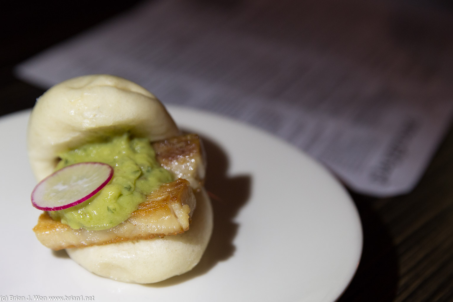 Pork belly bun was okay.