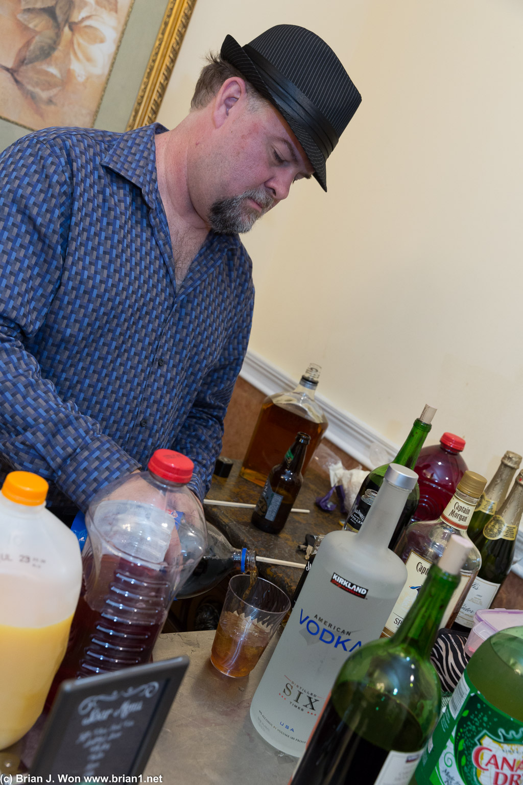 James works the bar.