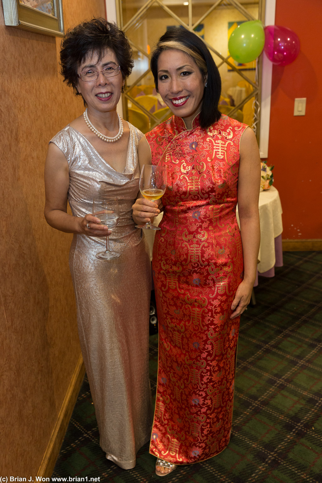 Mrs. Lee and the newly-minted Mrs. Young.