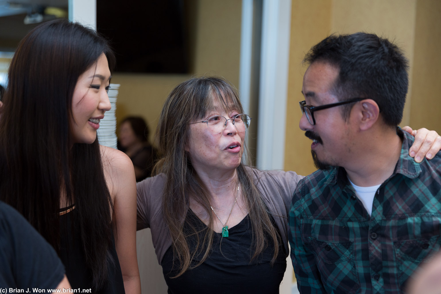 Mrs. Lai with Miyoung and Alex.