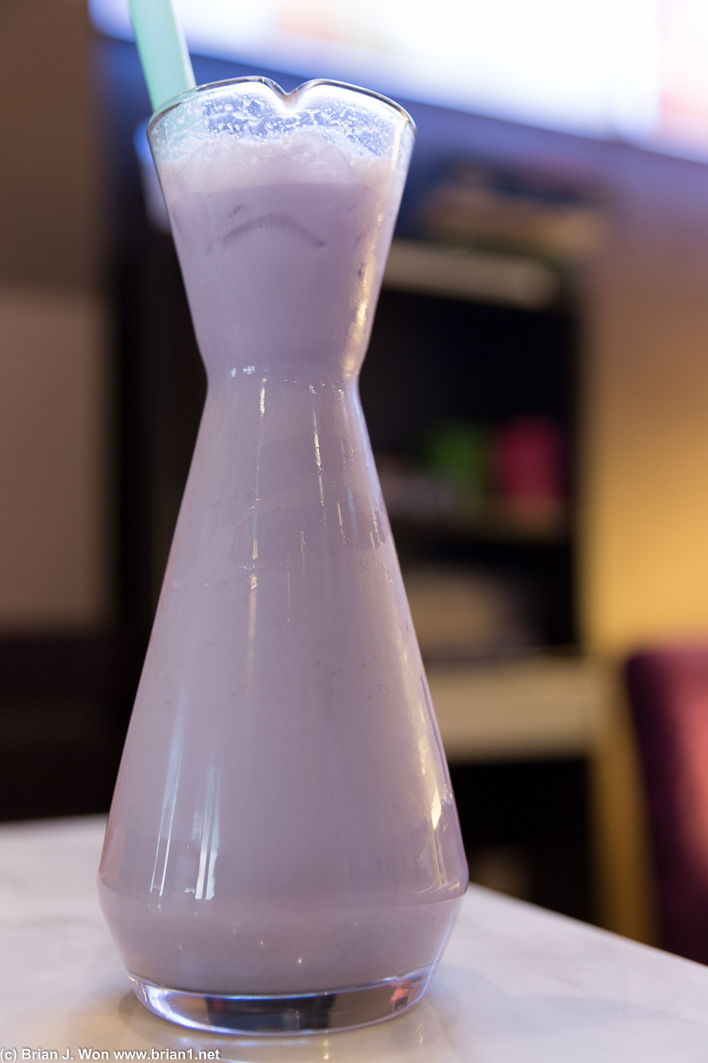Taro milk tea at Sno-Crave. Ordinary, but decent enough.