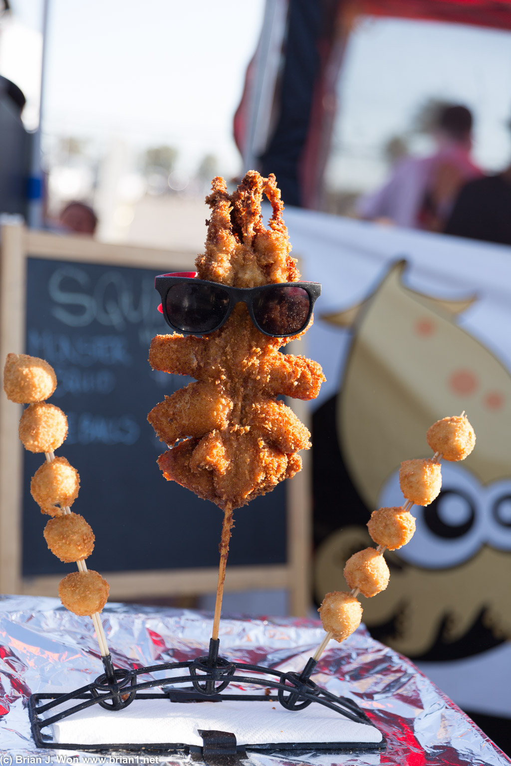 Deep fried squid (and deep fried chicken filet) both have made it from Taiwan to the USA.