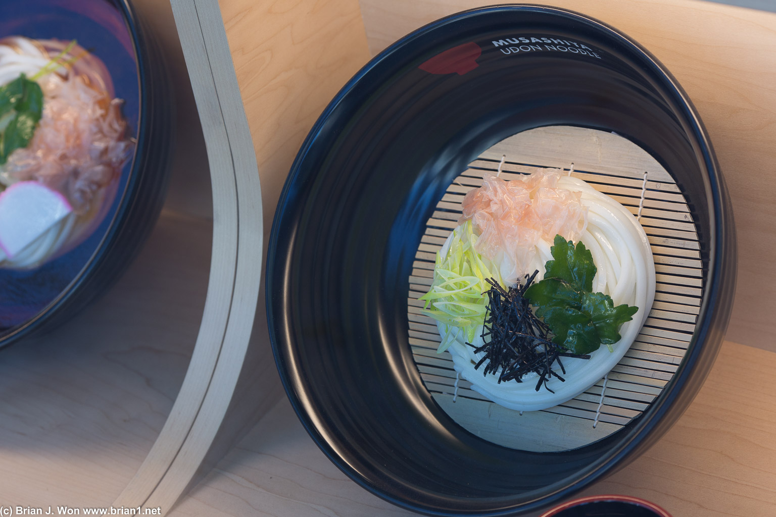 The plastic noodles look much more generous than the actual portions.